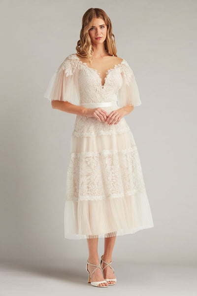 Tresca Embroidered Tulle Midi Dress – Tadashi Shoji Official
