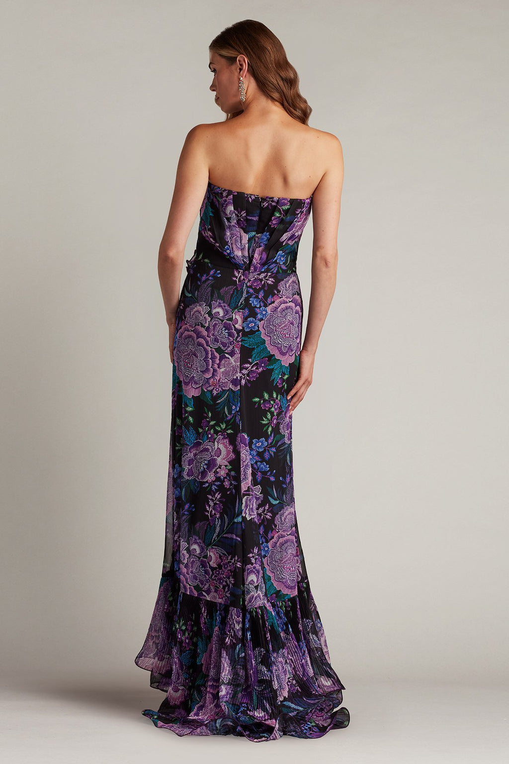 Morwenna Floral Print Ruffle Gown