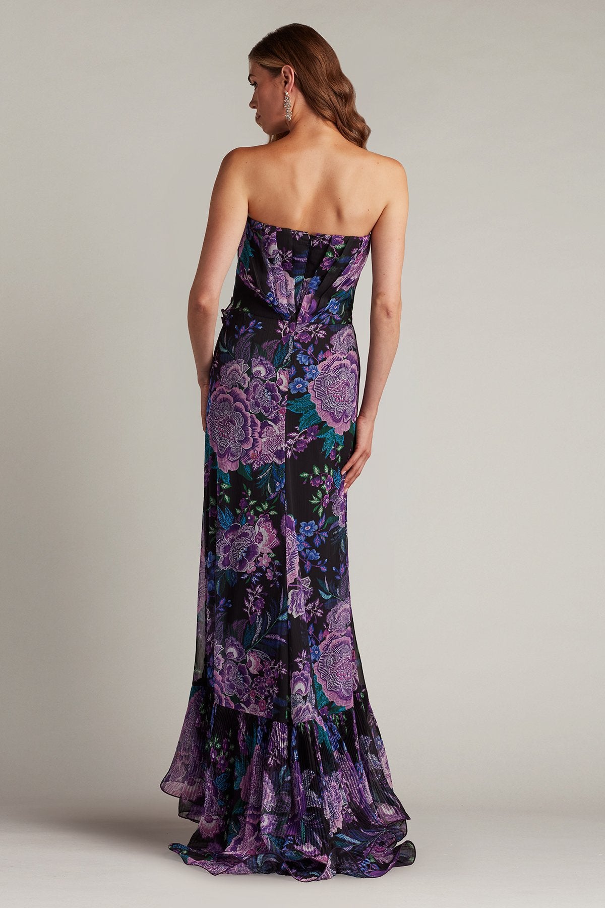 Morwenna Floral Print Ruffle Gown