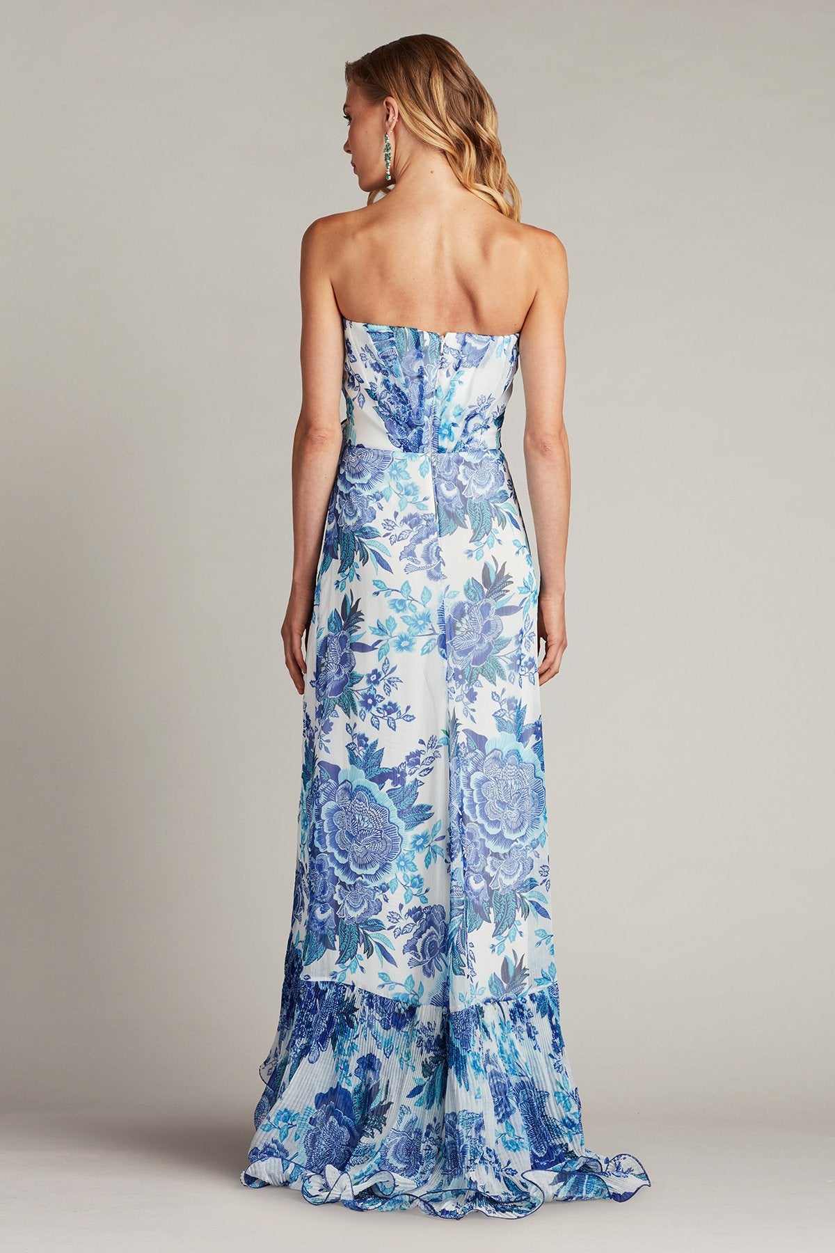 Morwenna Floral Print Ruffle Gown