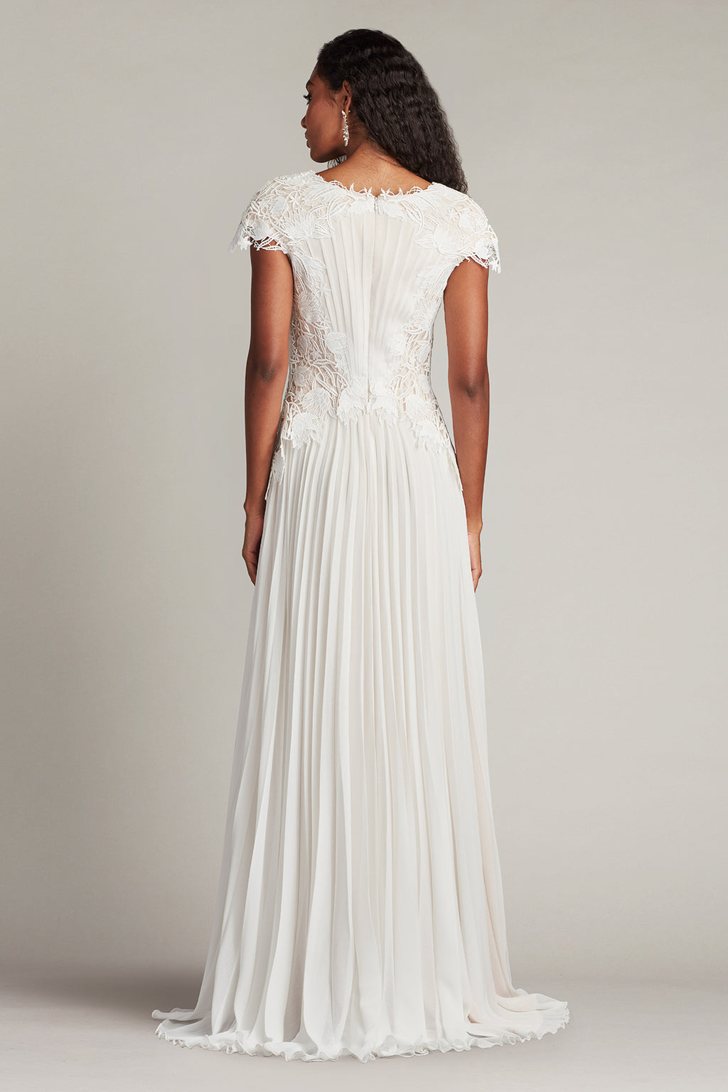 Cassiel Pleated Chiffon Gown