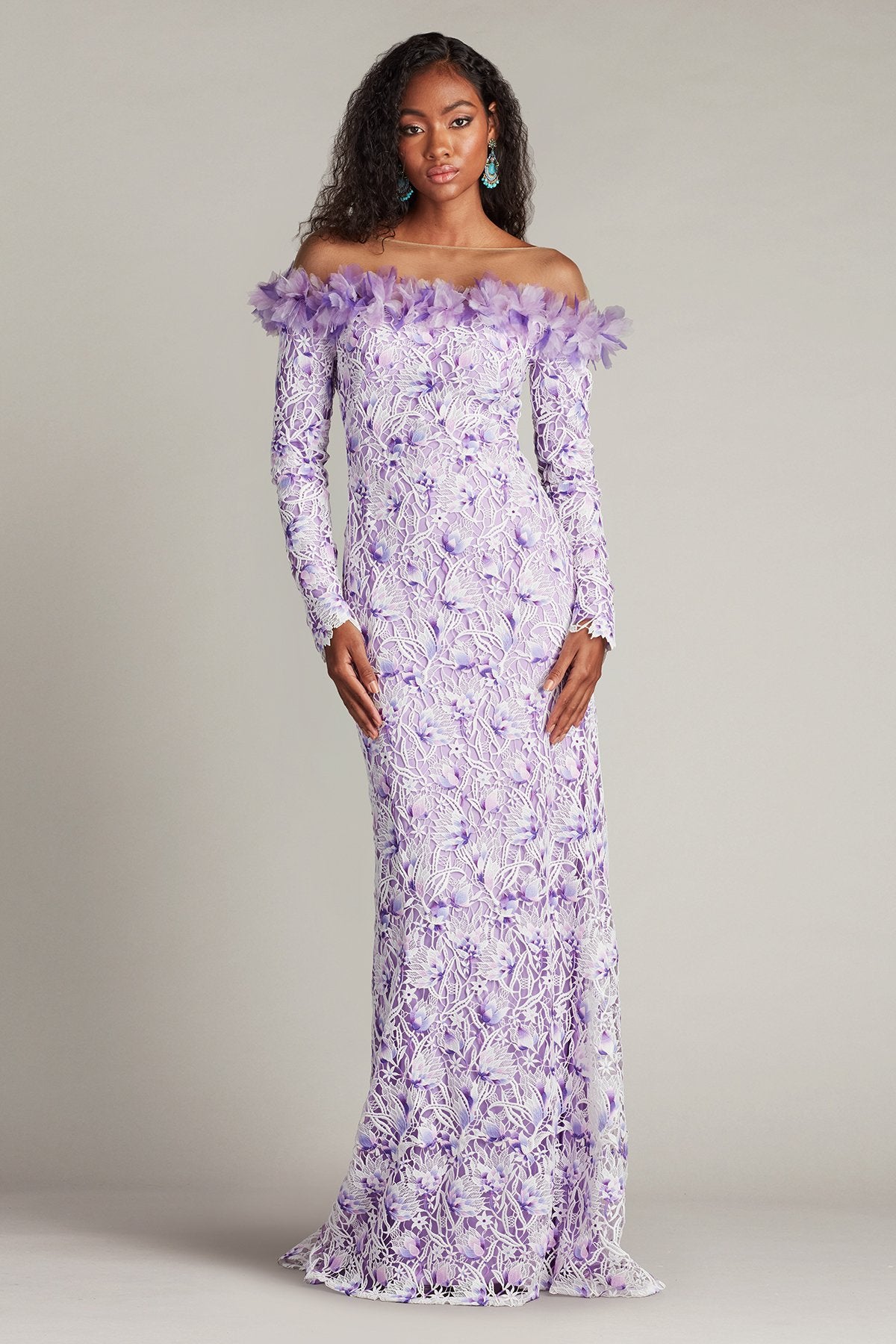 Liora Embroidered Lace Gown