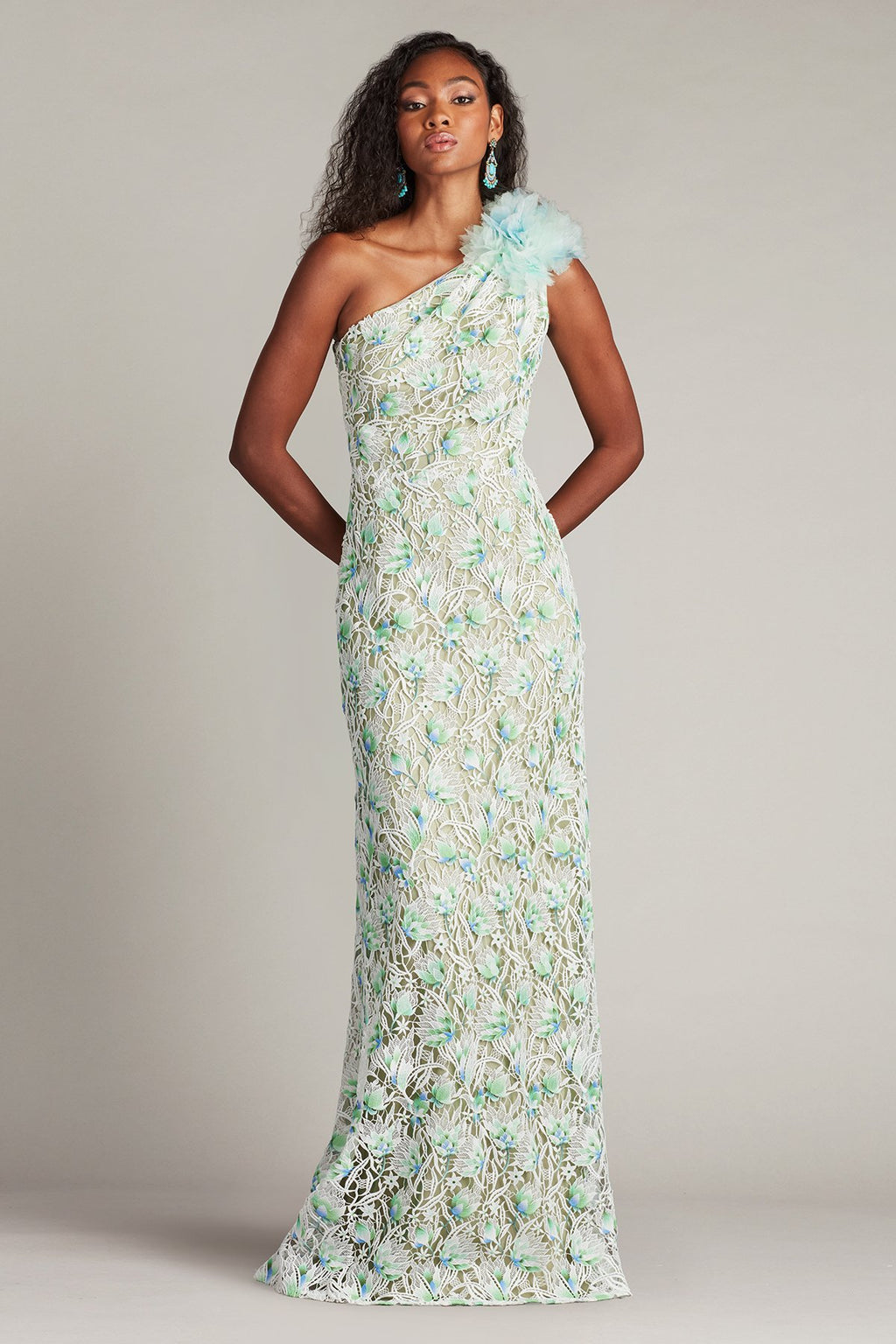 Kahli 3D Floral Embroidered Gown