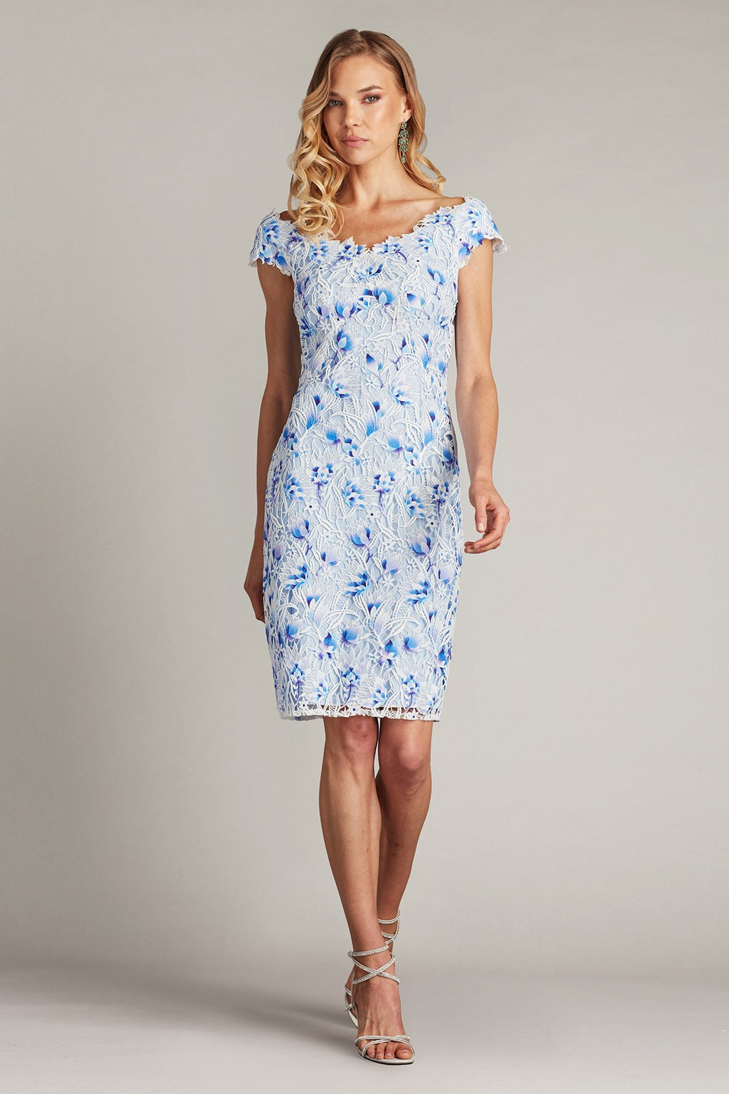 Arid 3D Floral Embroidered Dress – Tadashi Shoji Official Online Boutique