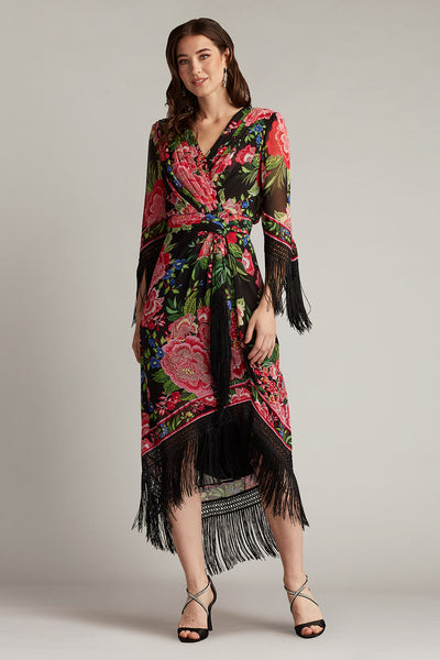 Mair Floral Print Tassel Fringe Wrap Dress Tadashi Shoji Official Online Boutique Mair Floral Print Tassel Fringe Wrap Dress Tadashi Shoji Official Online Boutique