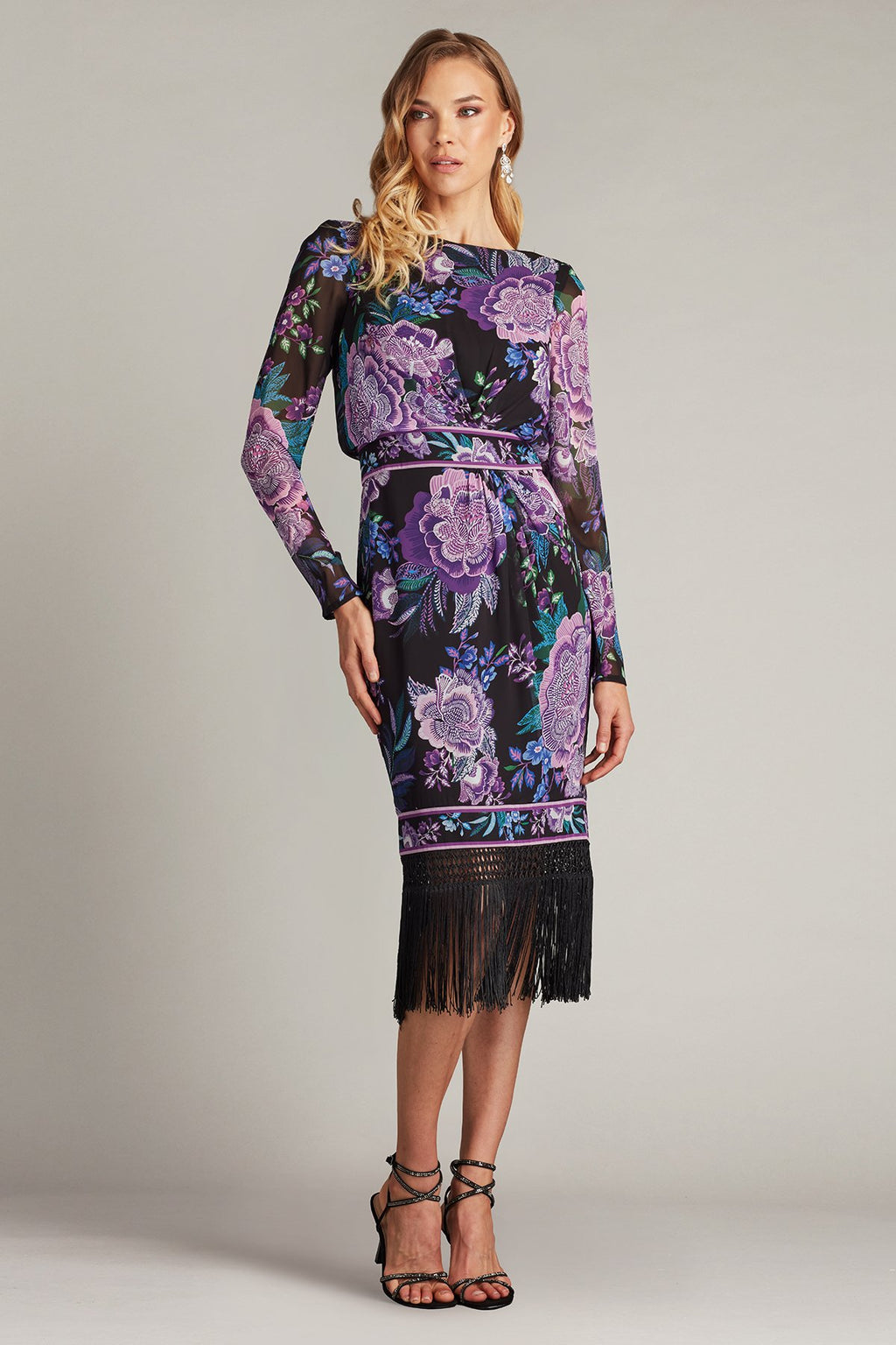 Akilah Floral Blouson Midi Dress