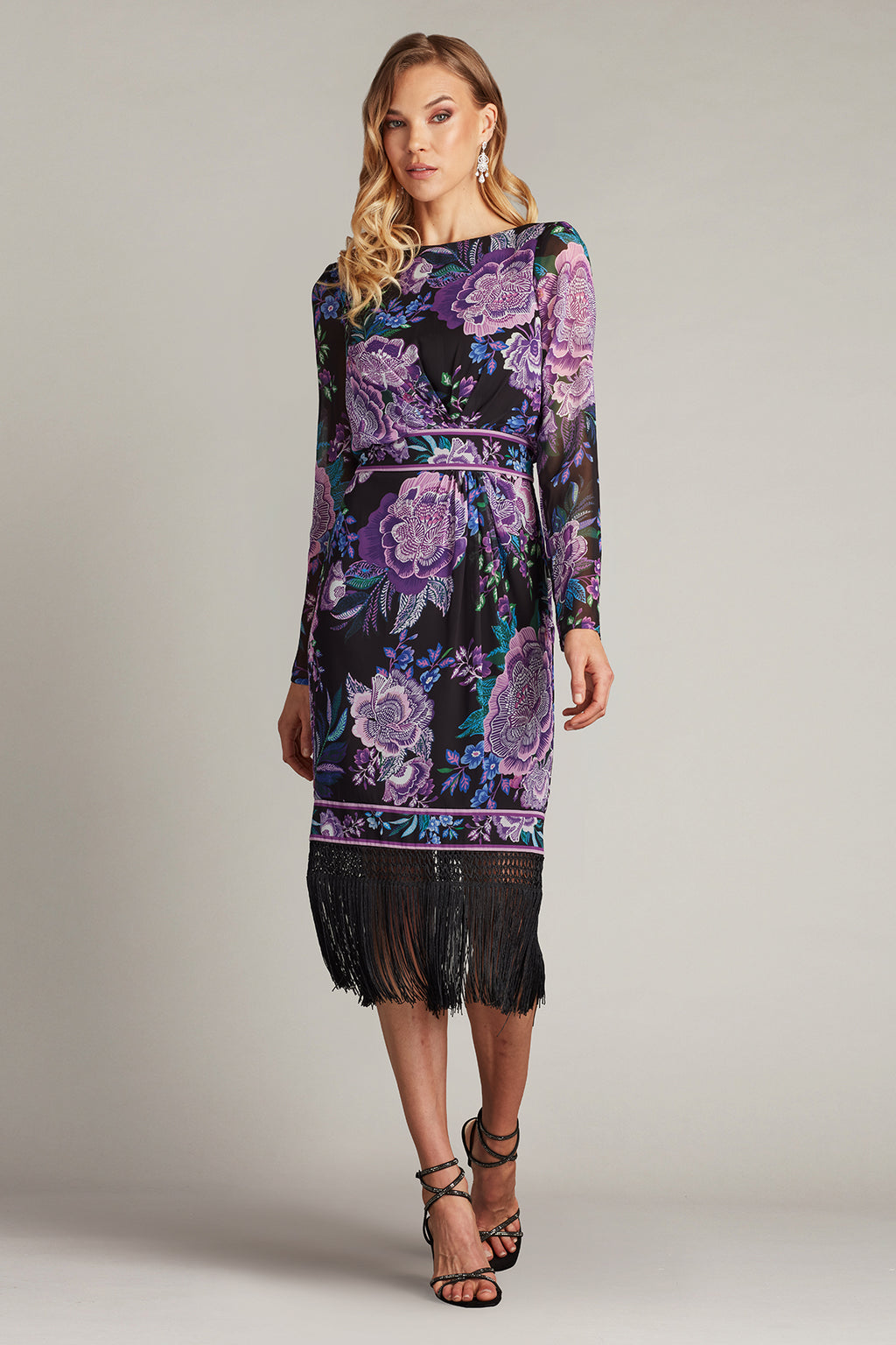 Akilah Floral Blouson Midi Dress