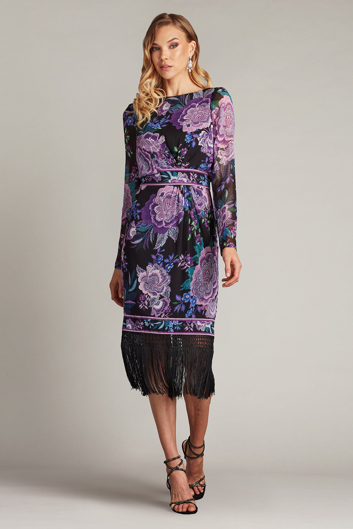 Akilah Floral Blouson Midi Dress