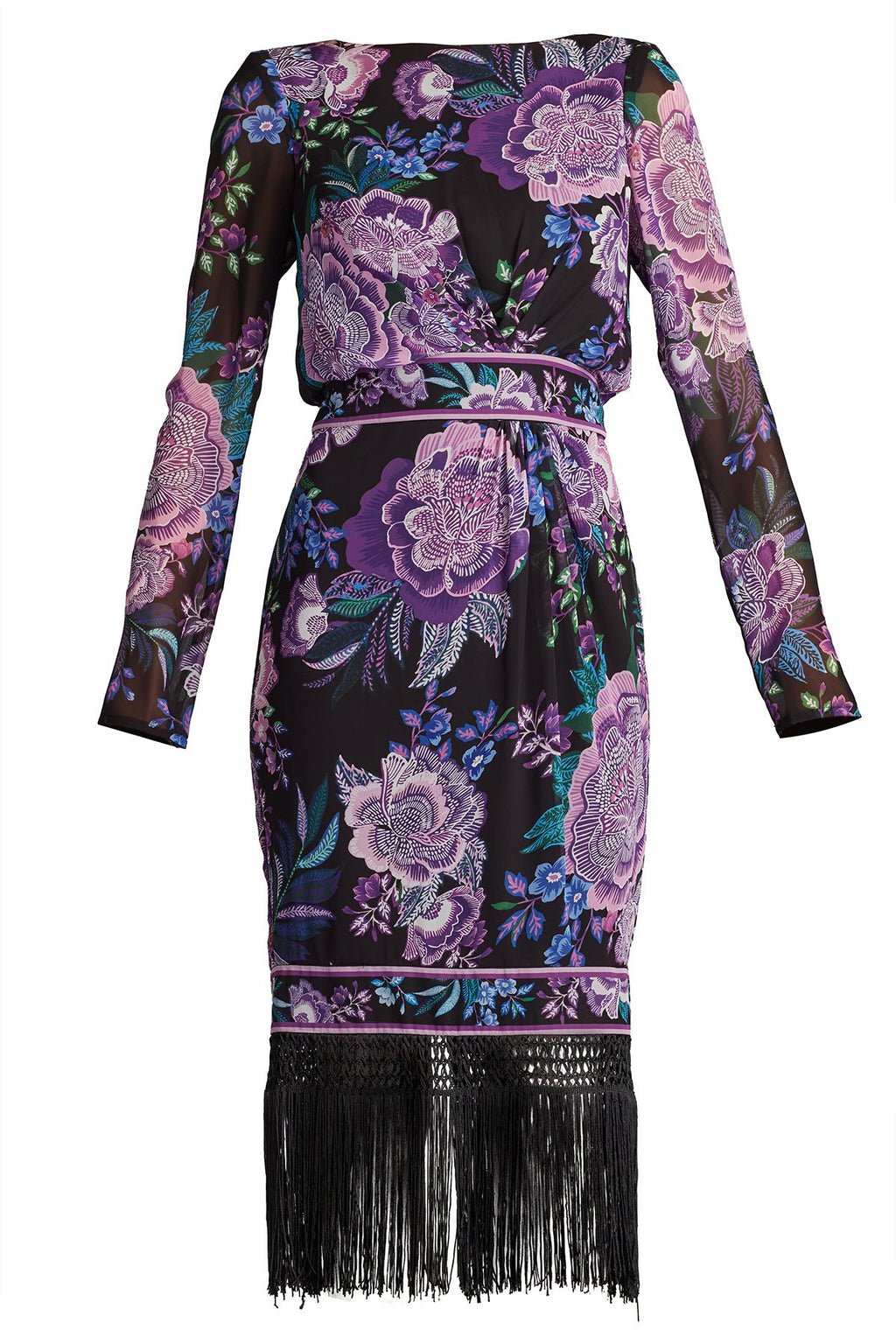 Akilah Floral Blouson Midi Dress