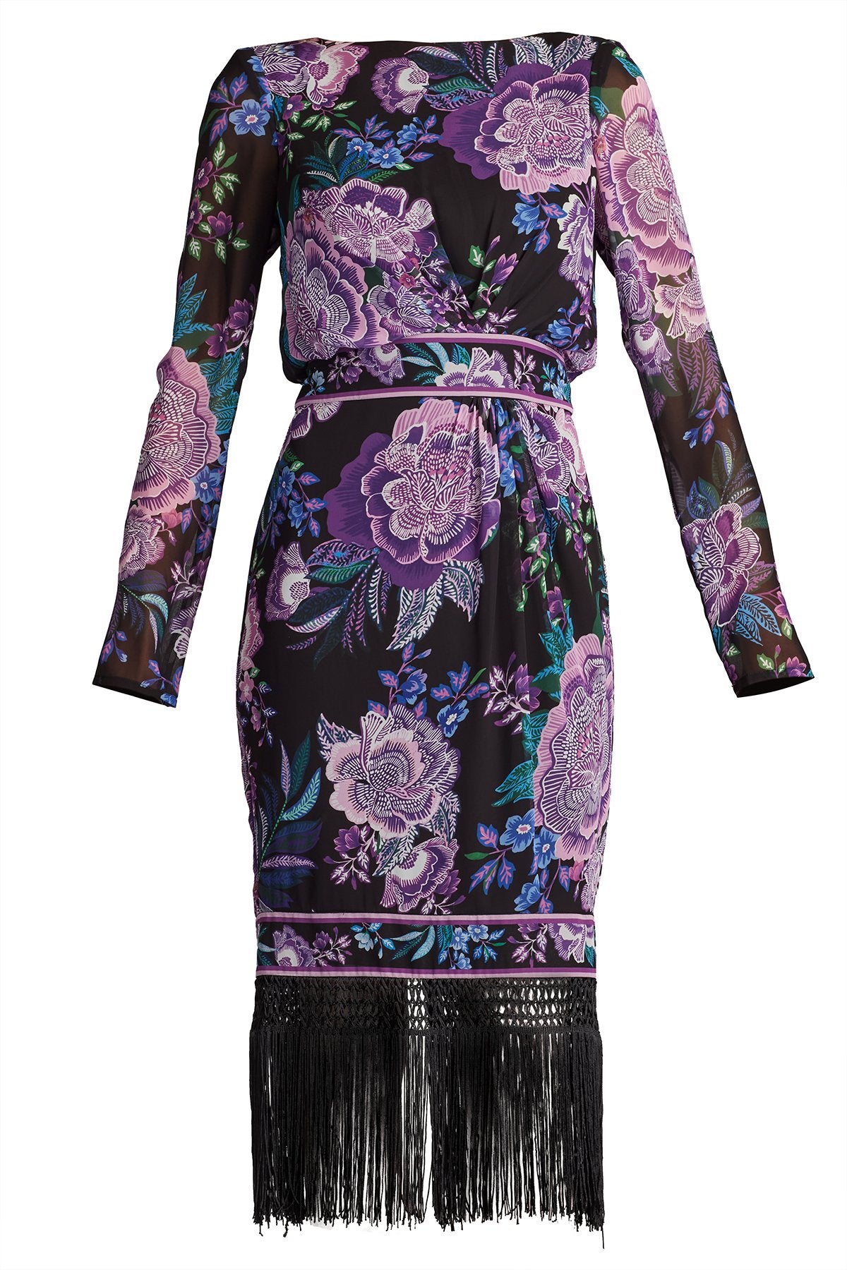 Akilah Floral Blouson Midi Dress
