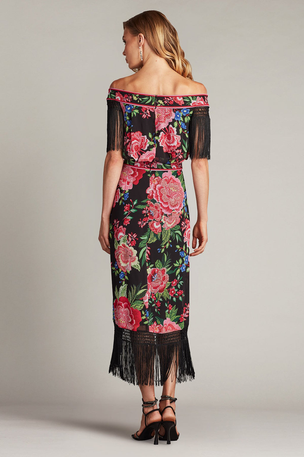 Kaiser Floral Fringe Midi Dress