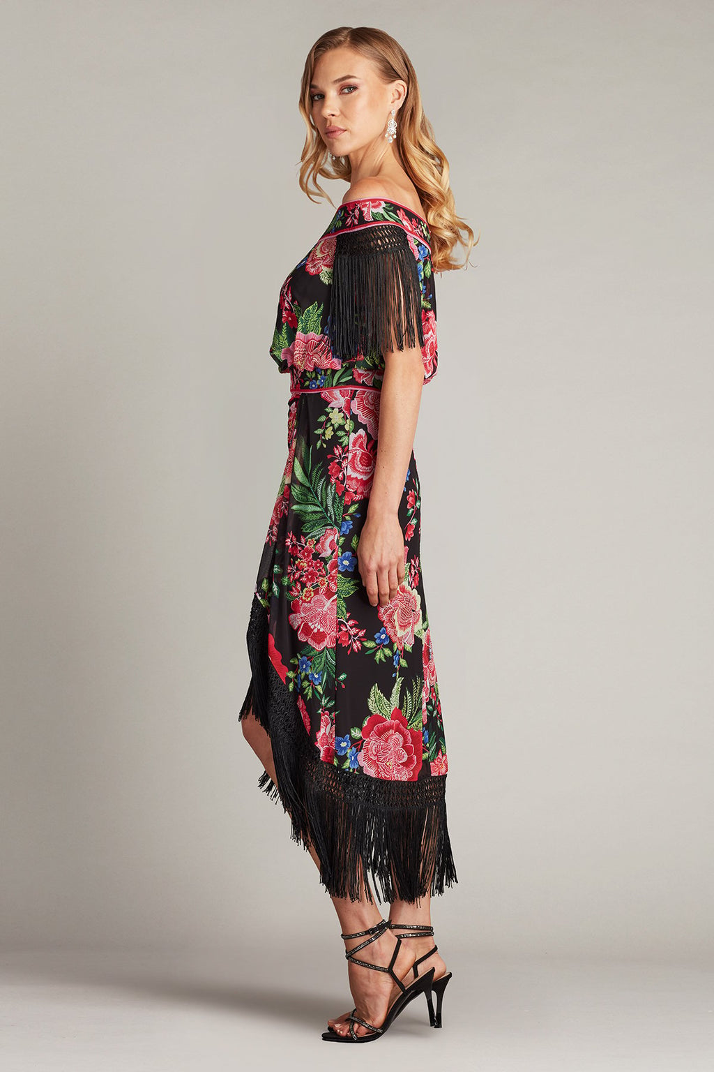 Kaiser Floral Fringe Midi Dress
