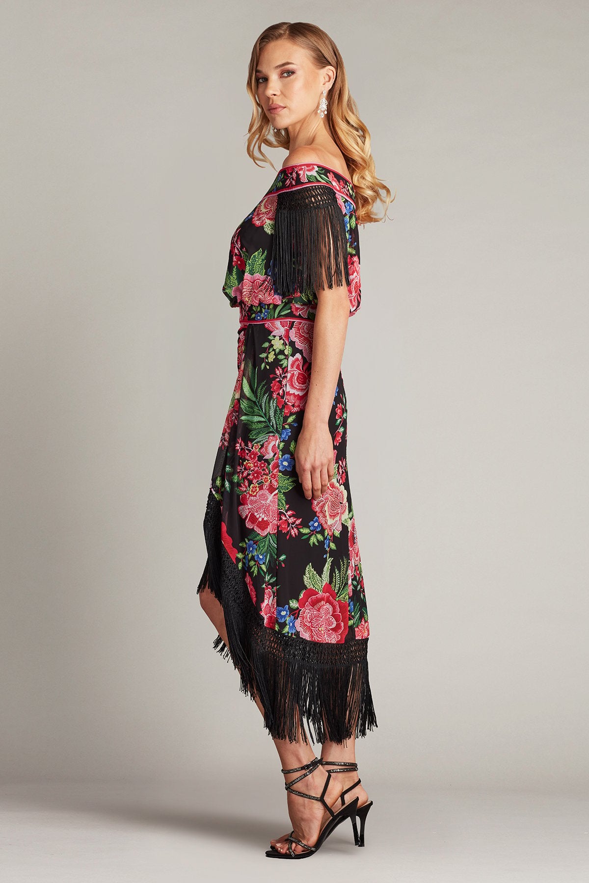 Kaiser Floral Fringe Midi Dress