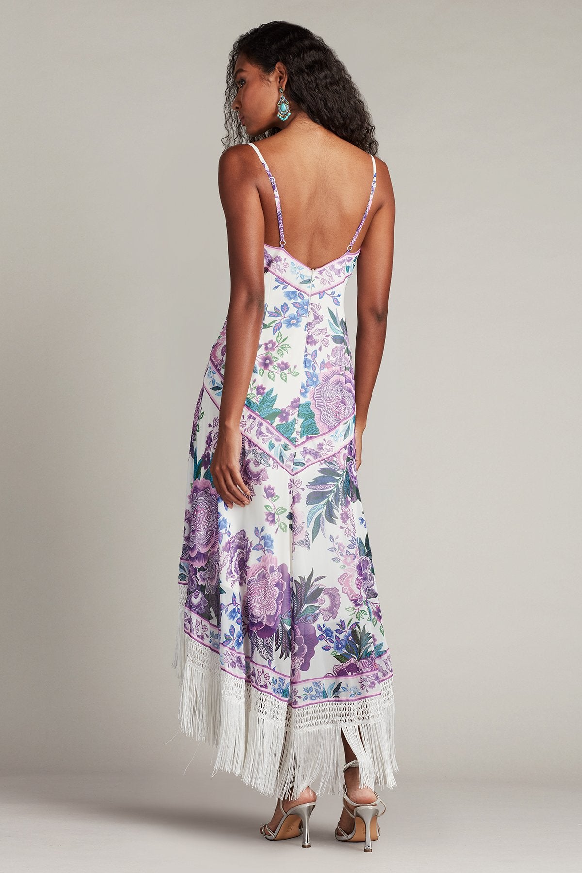 Lua Floral Print Tassel Fringe Slip Dress – Tadashi Shoji Official Online Boutique
