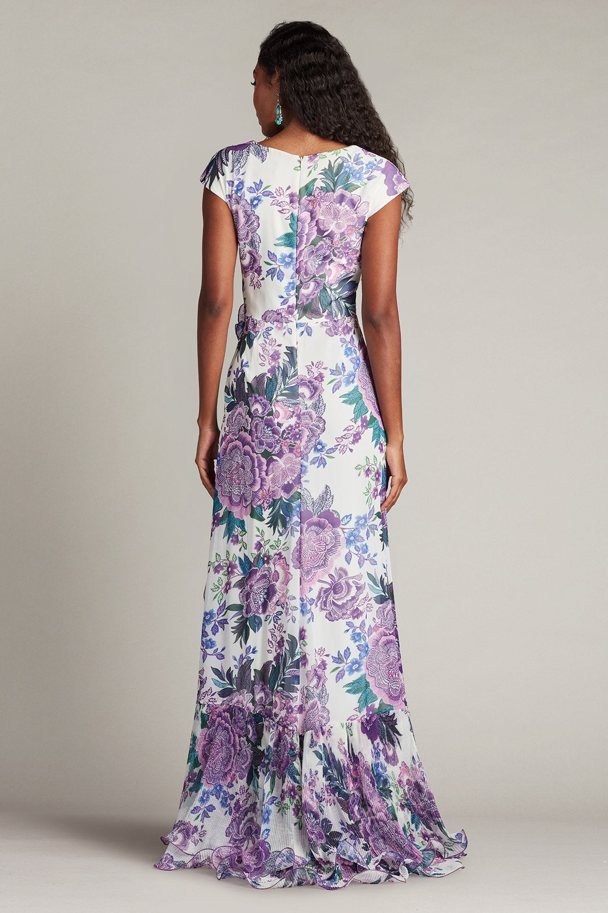 Sinai Floral Cascading Ruffle Gown – Tadashi Shoji Official Online