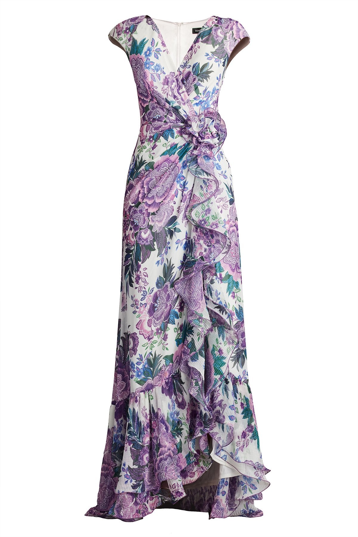 Sinai Floral Cascading Ruffle Gown – Tadashi Shoji Official Online