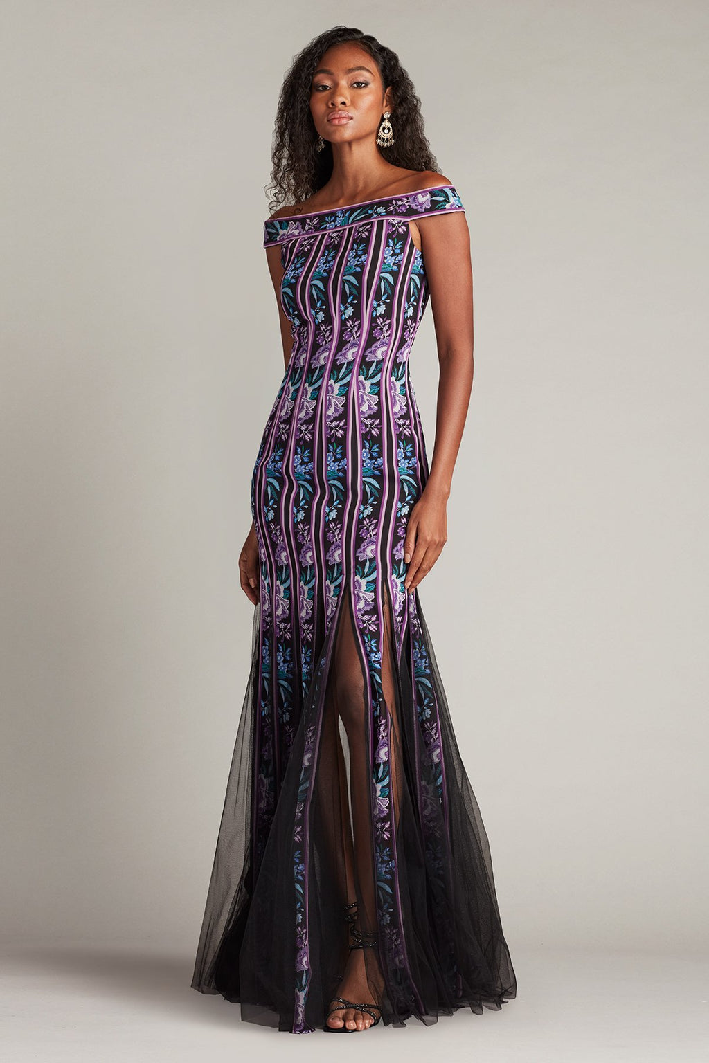 Weston Floral Ribbon and Tulle Gown