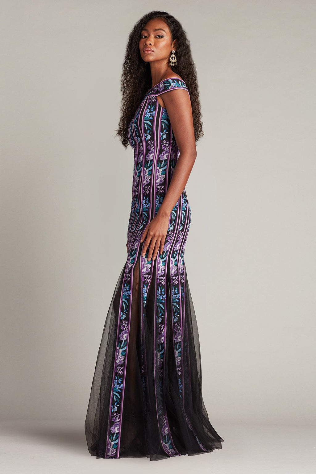 Weston Floral Ribbon and Tulle Gown
