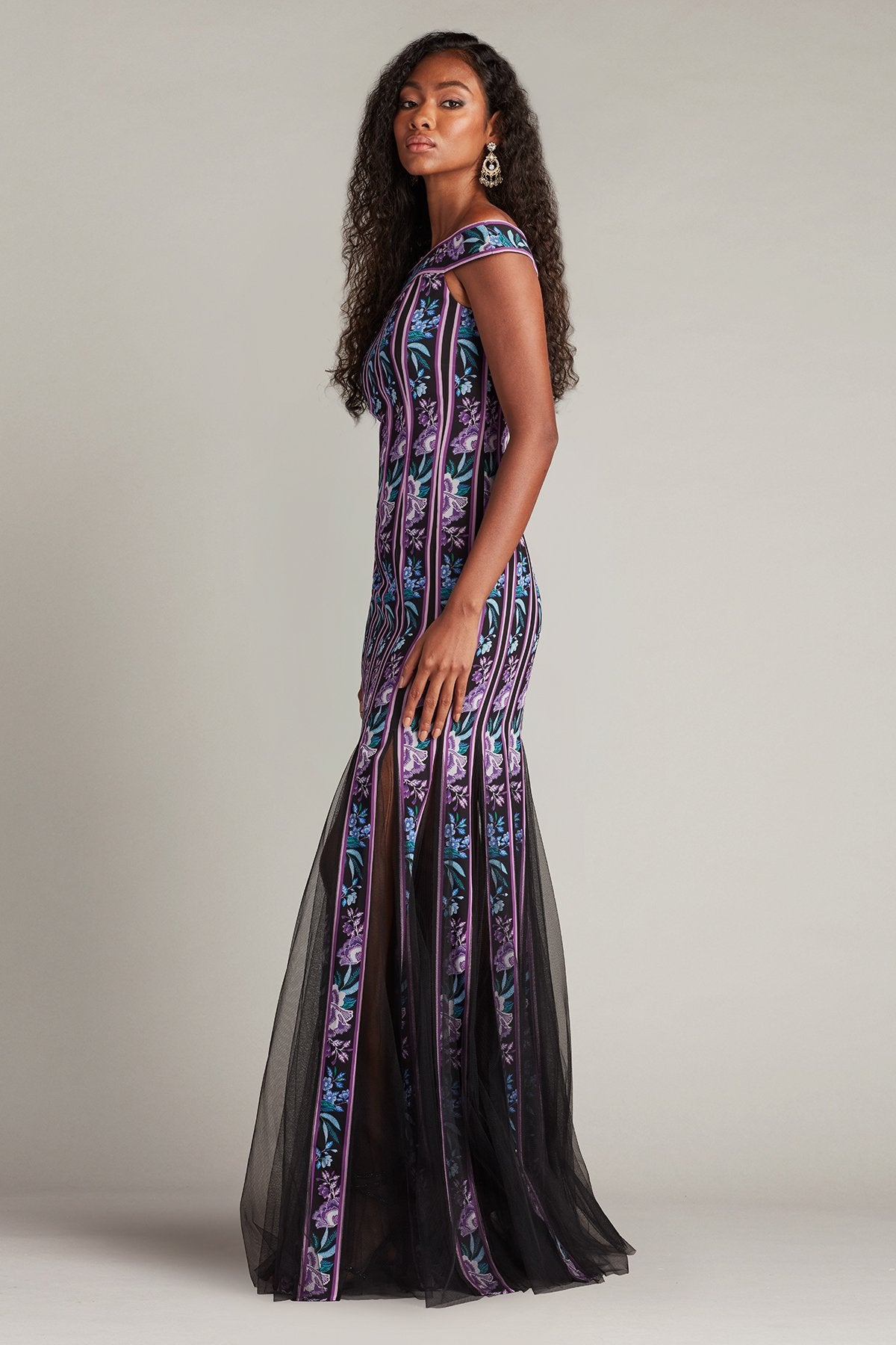 Weston Floral Ribbon and Tulle Gown