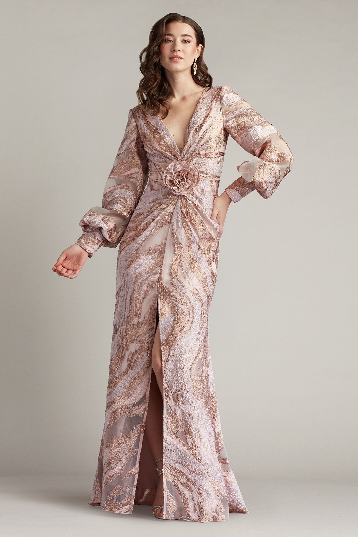 Roselle Gilded Gown – Tadashi Shoji Official Online Boutique
