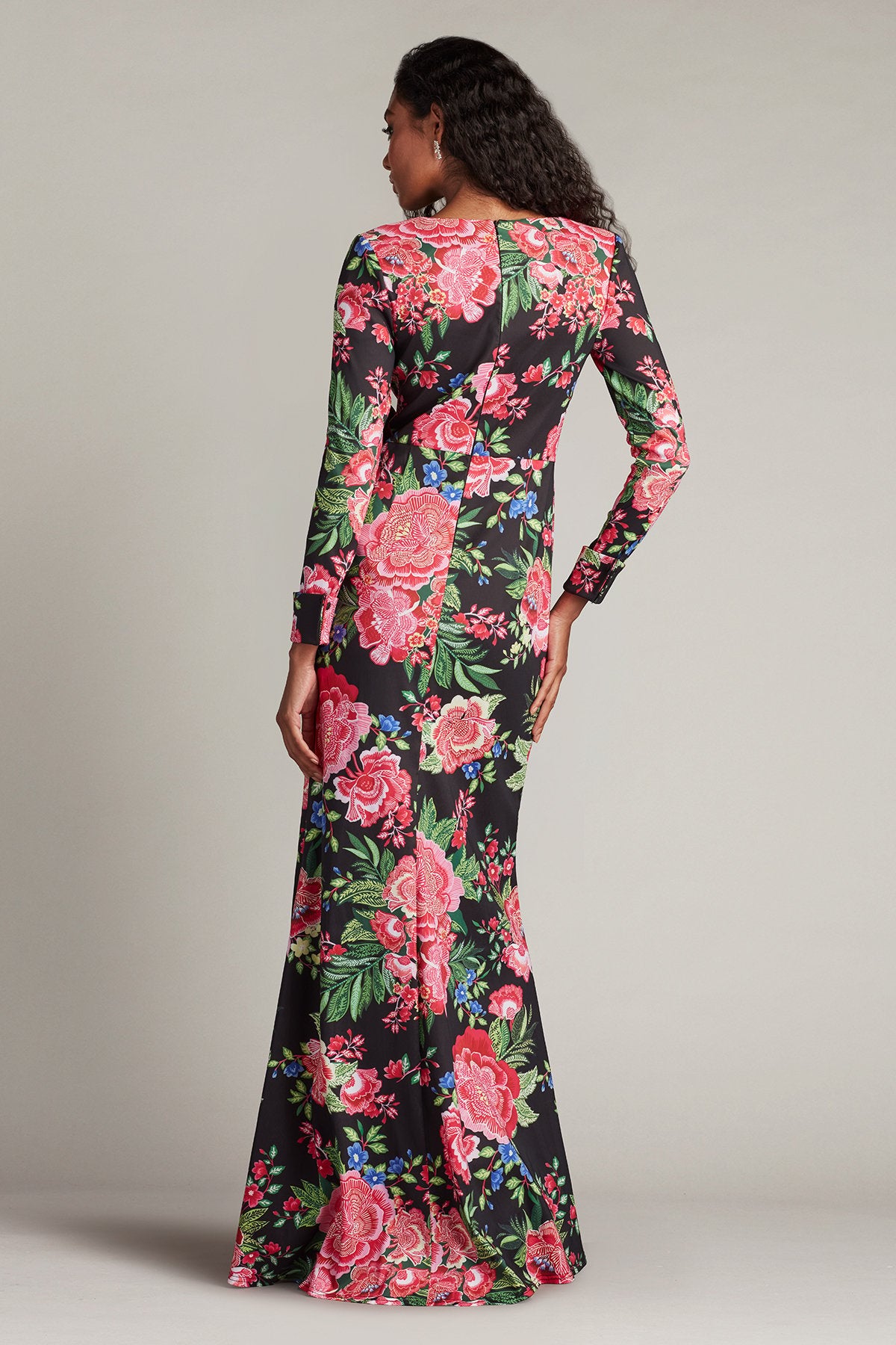 Talvo Floral Print Wrap Gown