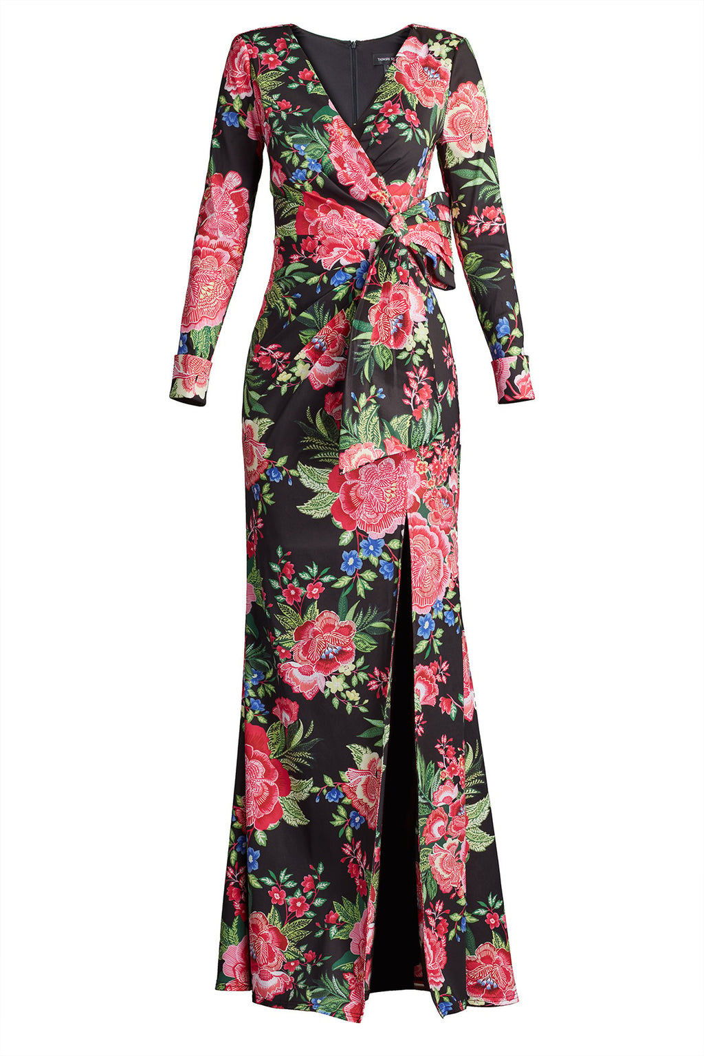 Talvo Floral Print Wrap Gown