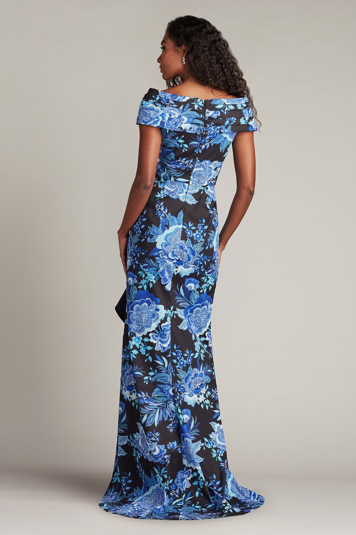Leticia Floral Waterfall Flounce Gown
