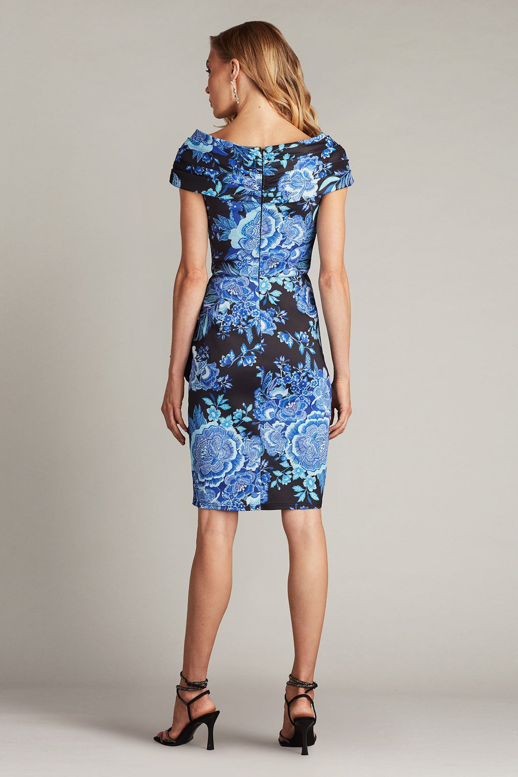 Rayen Floral Waterfall Drape Dress