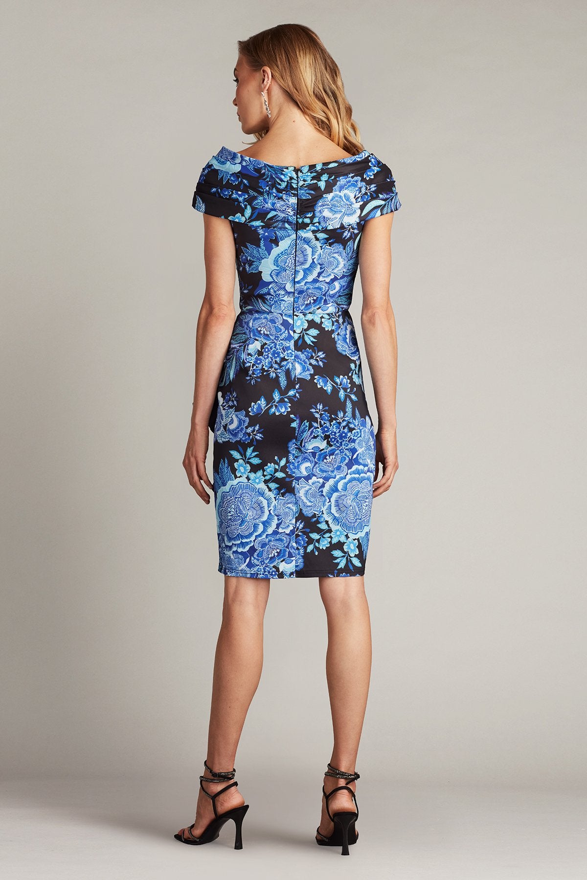 Rayen Floral Waterfall Drape Dress