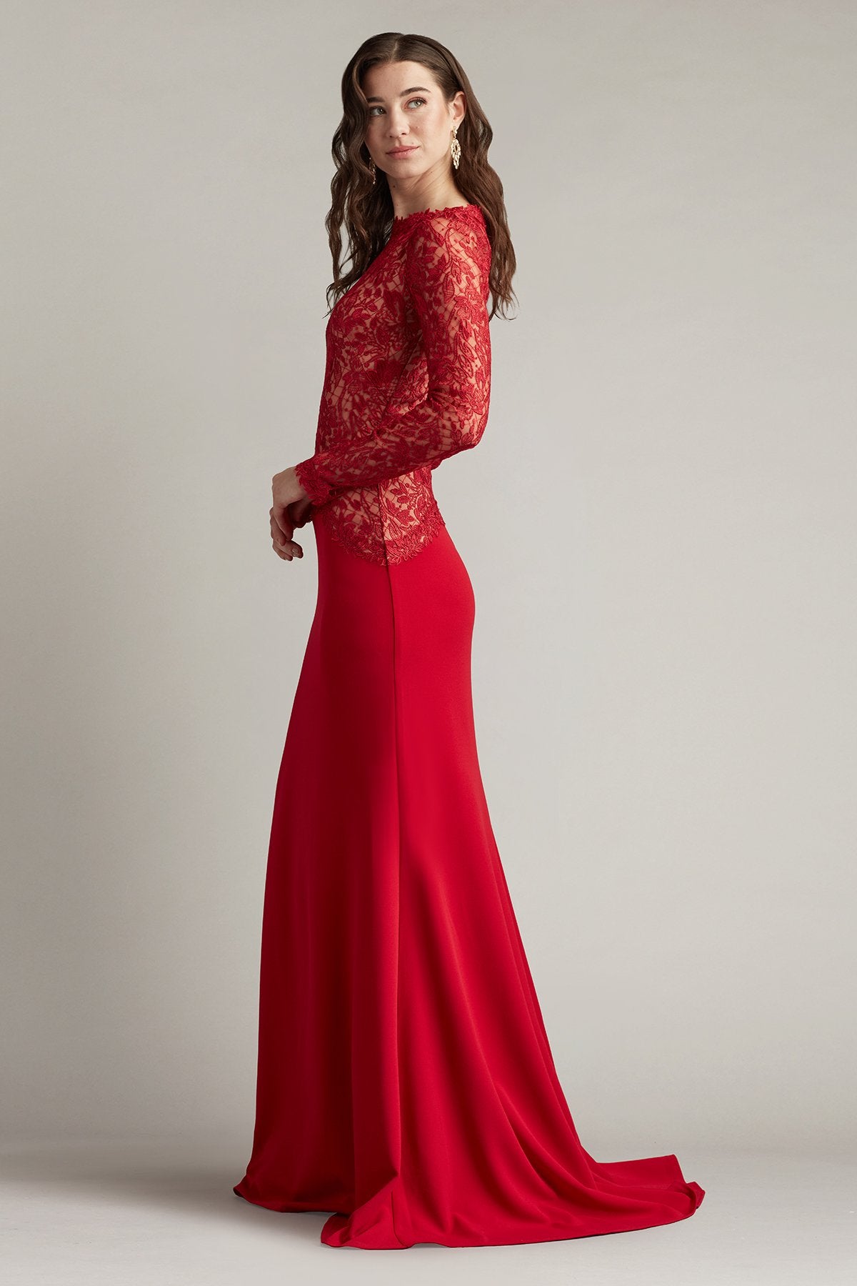 Sorrell Embroidered Crepe Gown – Tadashi Shoji Official Online
