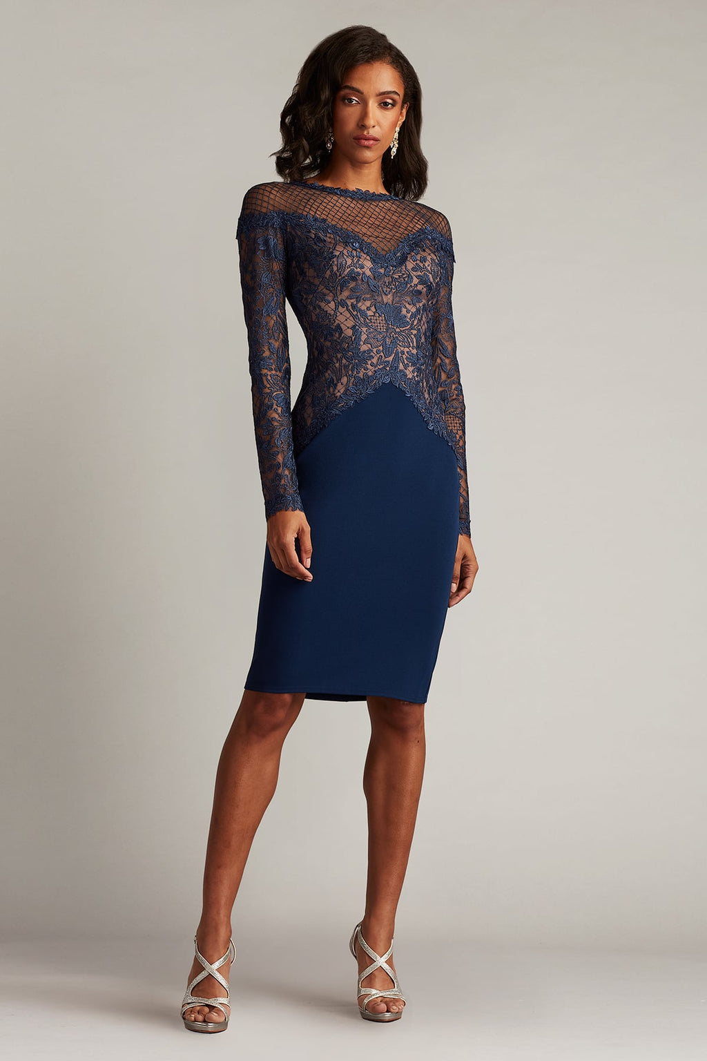 Lisette Embroidered Illusion Dress