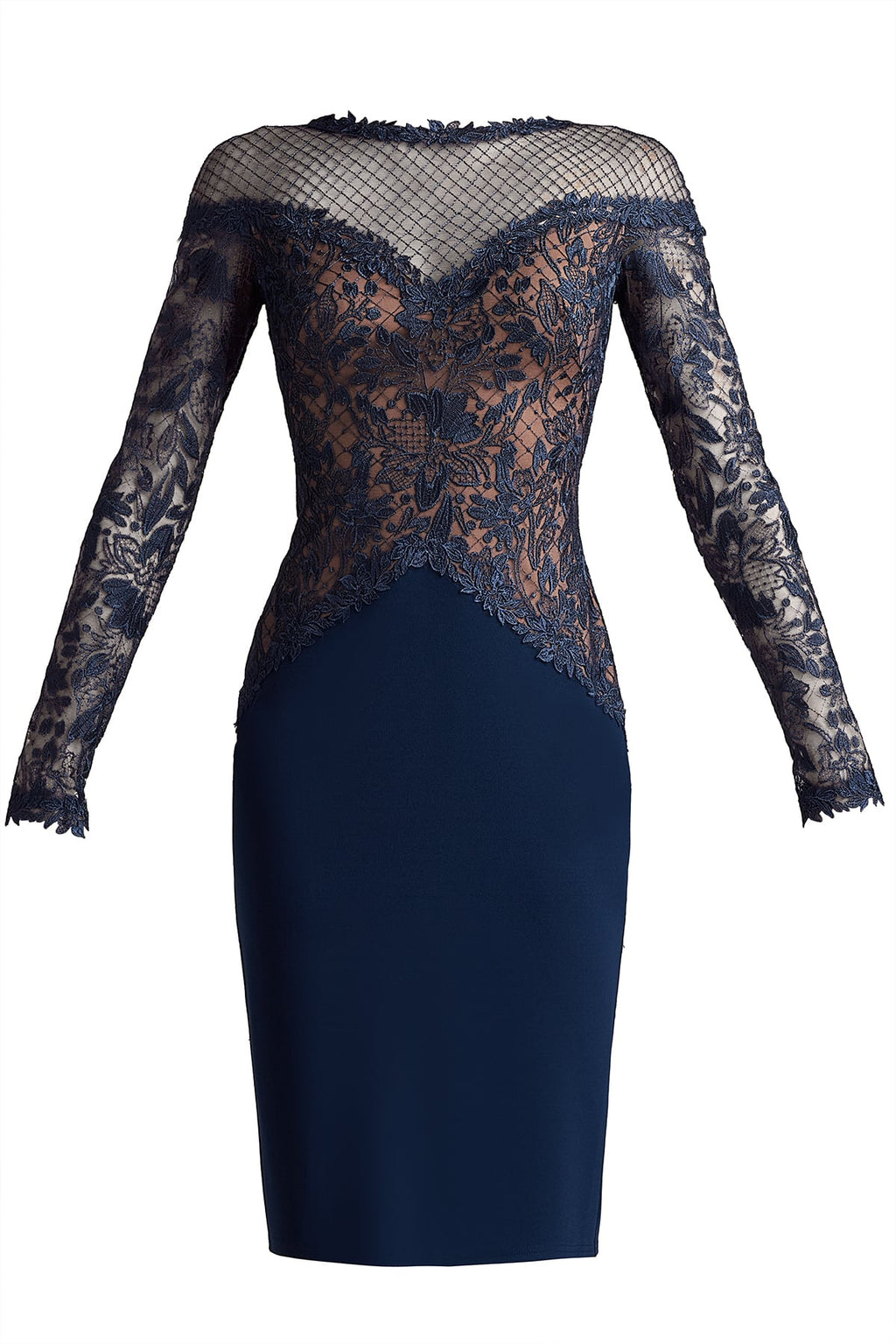 Lisette Embroidered Illusion Dress