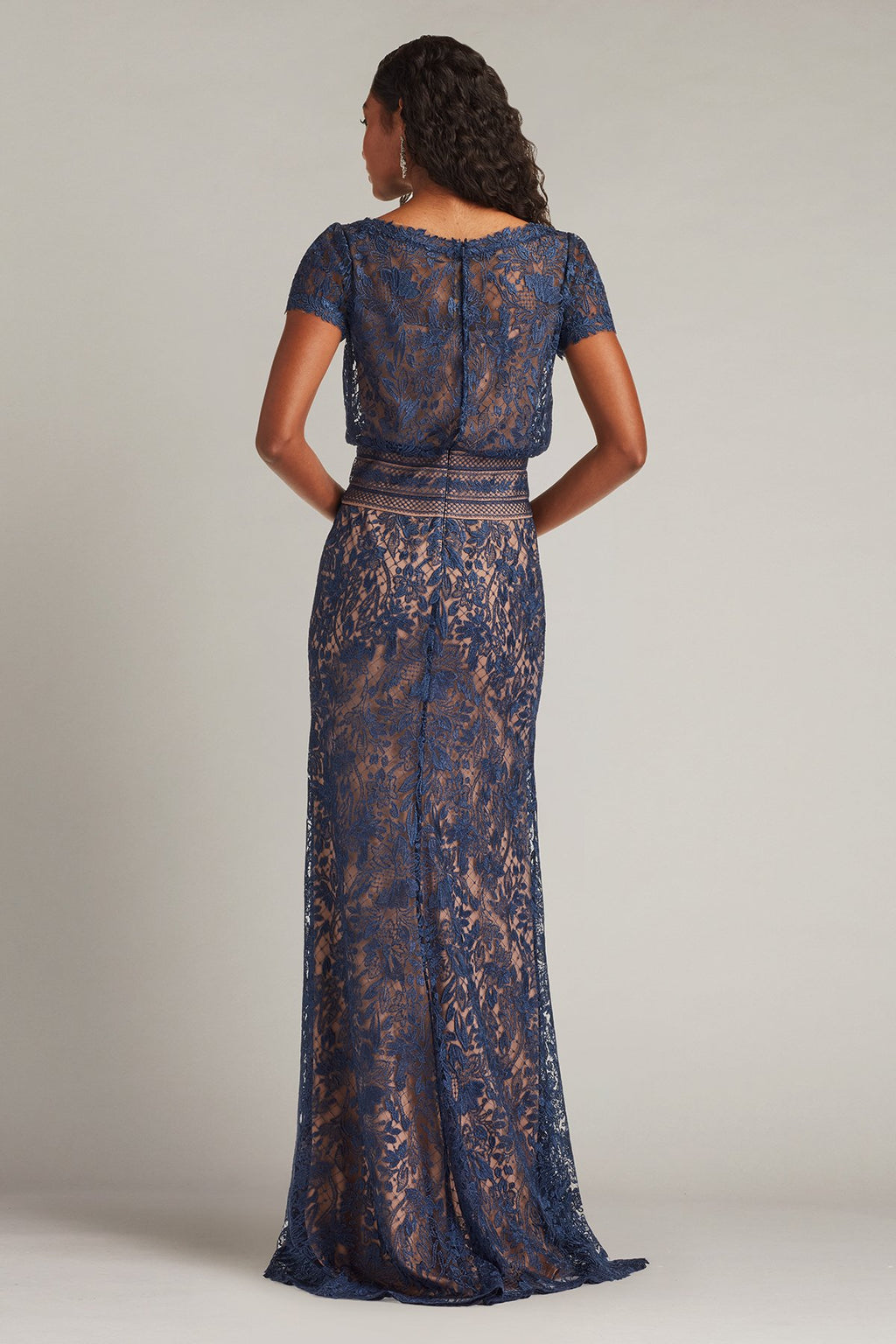 Calista Embroidered Blouson Gown