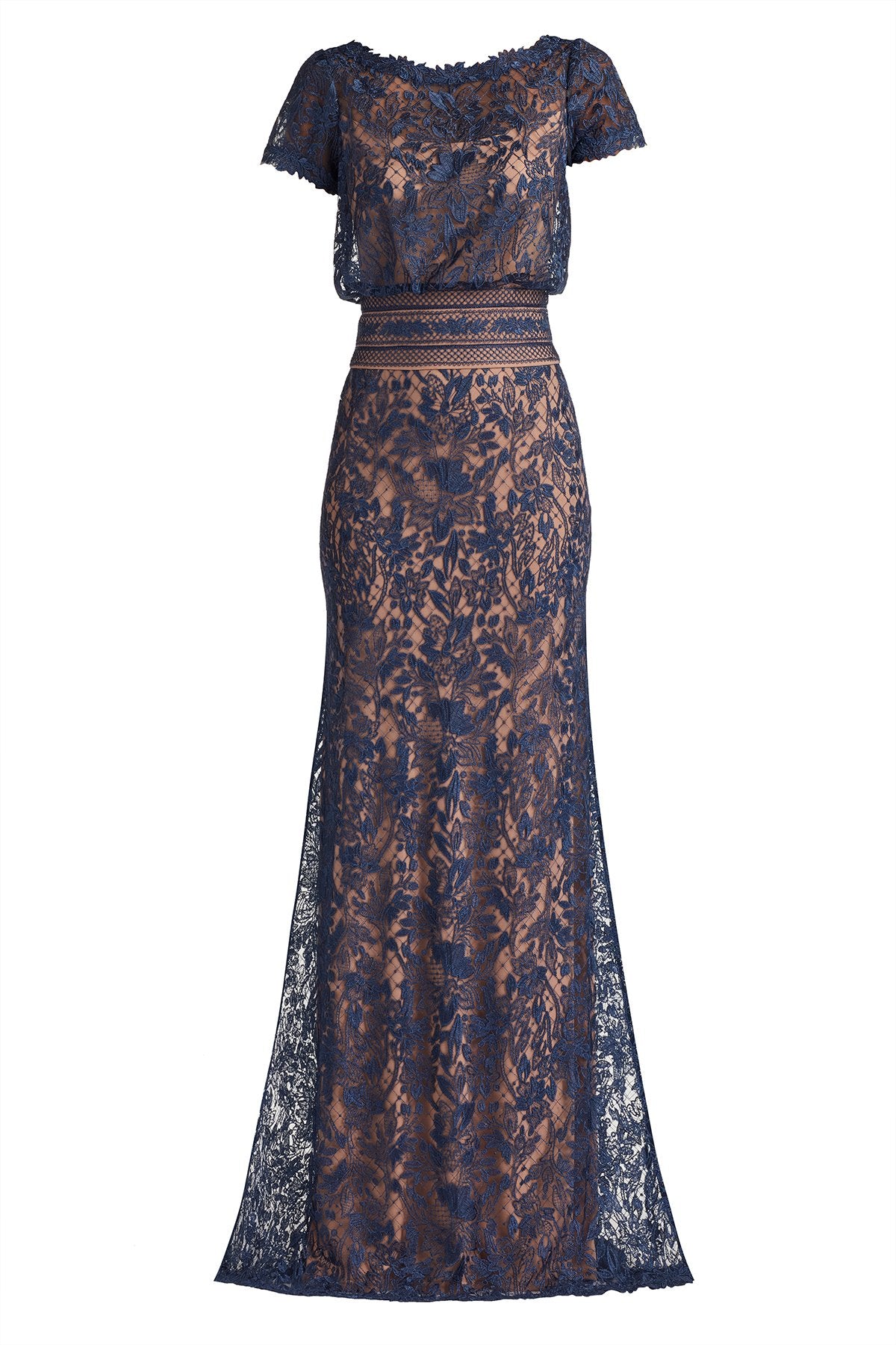 Calista Embroidered Blouson Gown – Tadashi Shoji Official Online