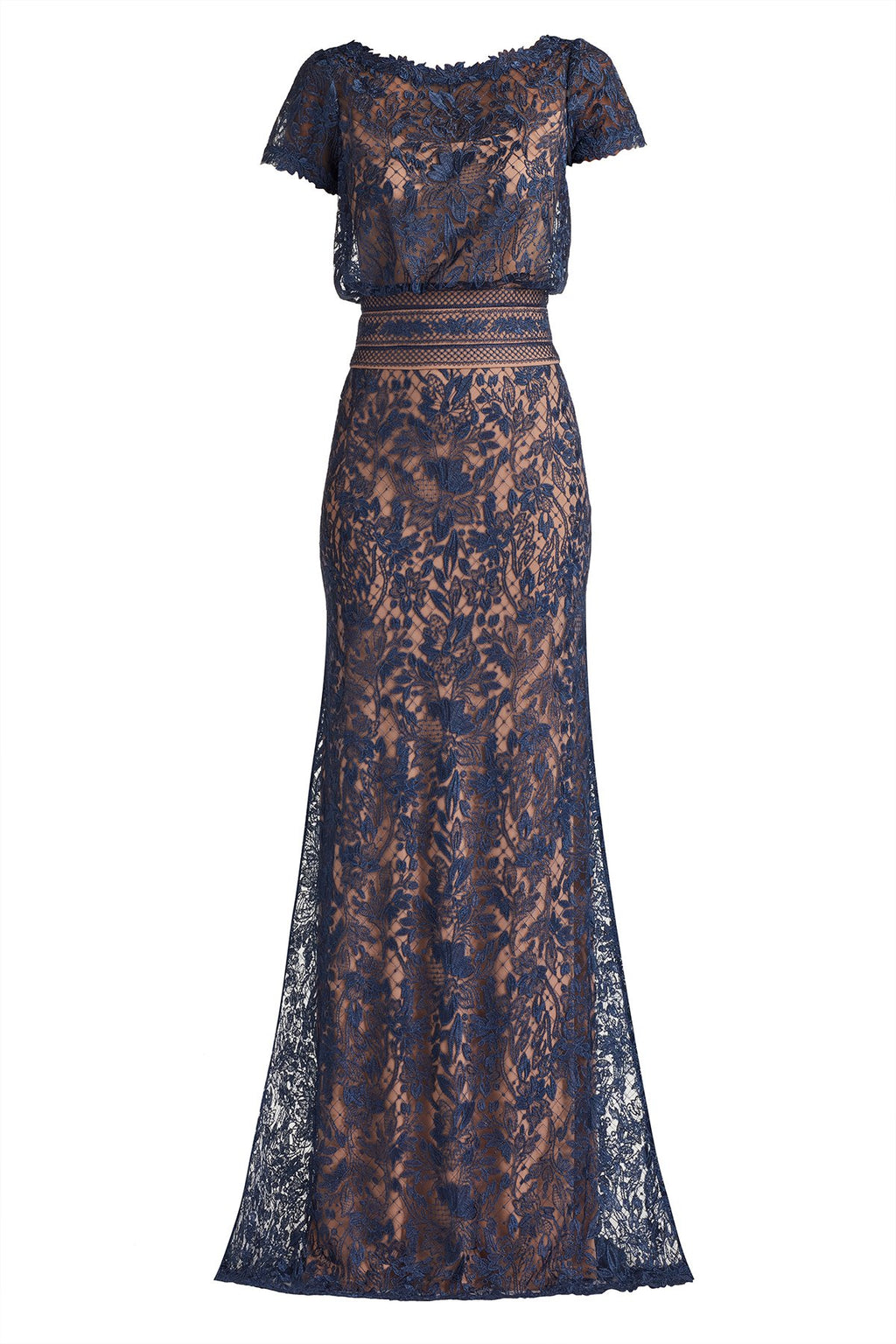 Calista Embroidered Blouson Gown