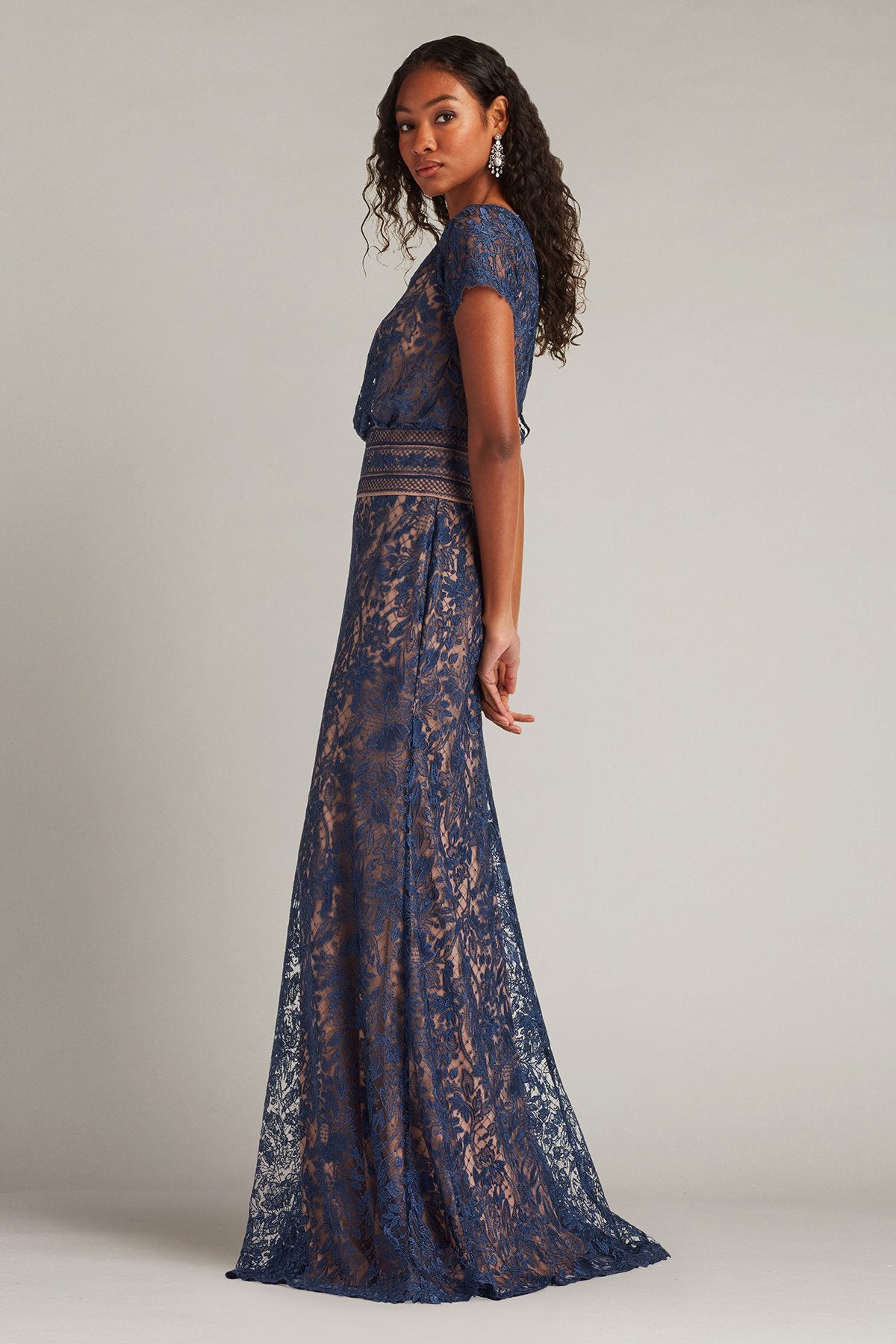 Calista Embroidered Blouson Gown – Tadashi Shoji Official Online