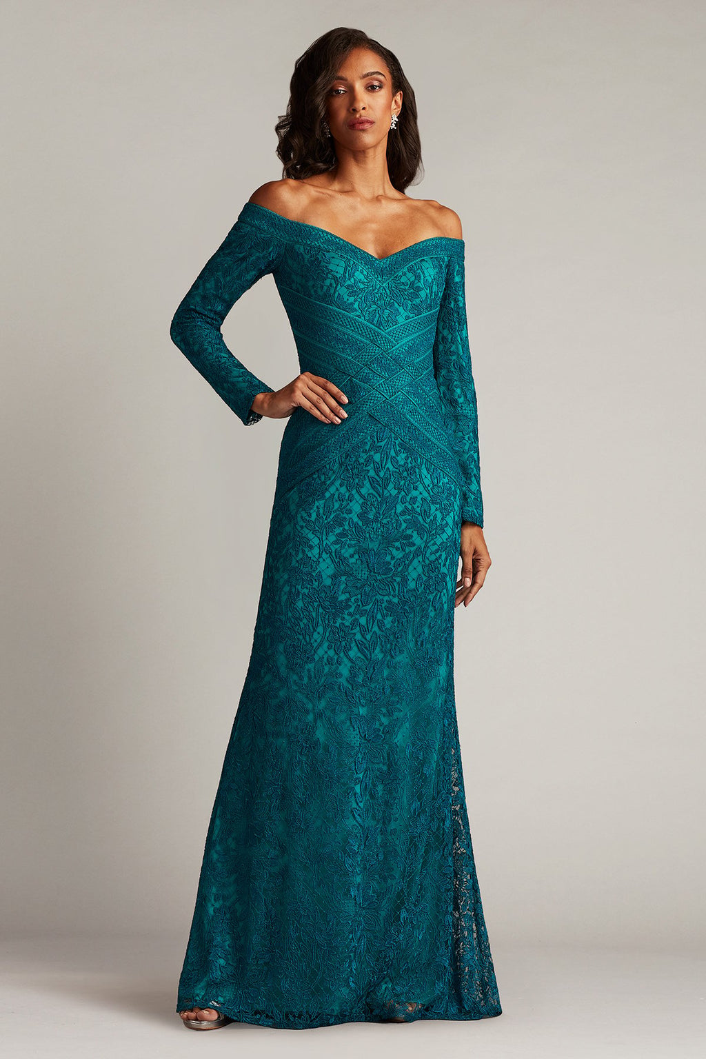 Ishana Off-Shoulder Embroidered Gown Tadashi Shoji Official Online Boutique Ishana Off-Shoulder Embroidered Gown Tadashi Shoji Official Online Boutique