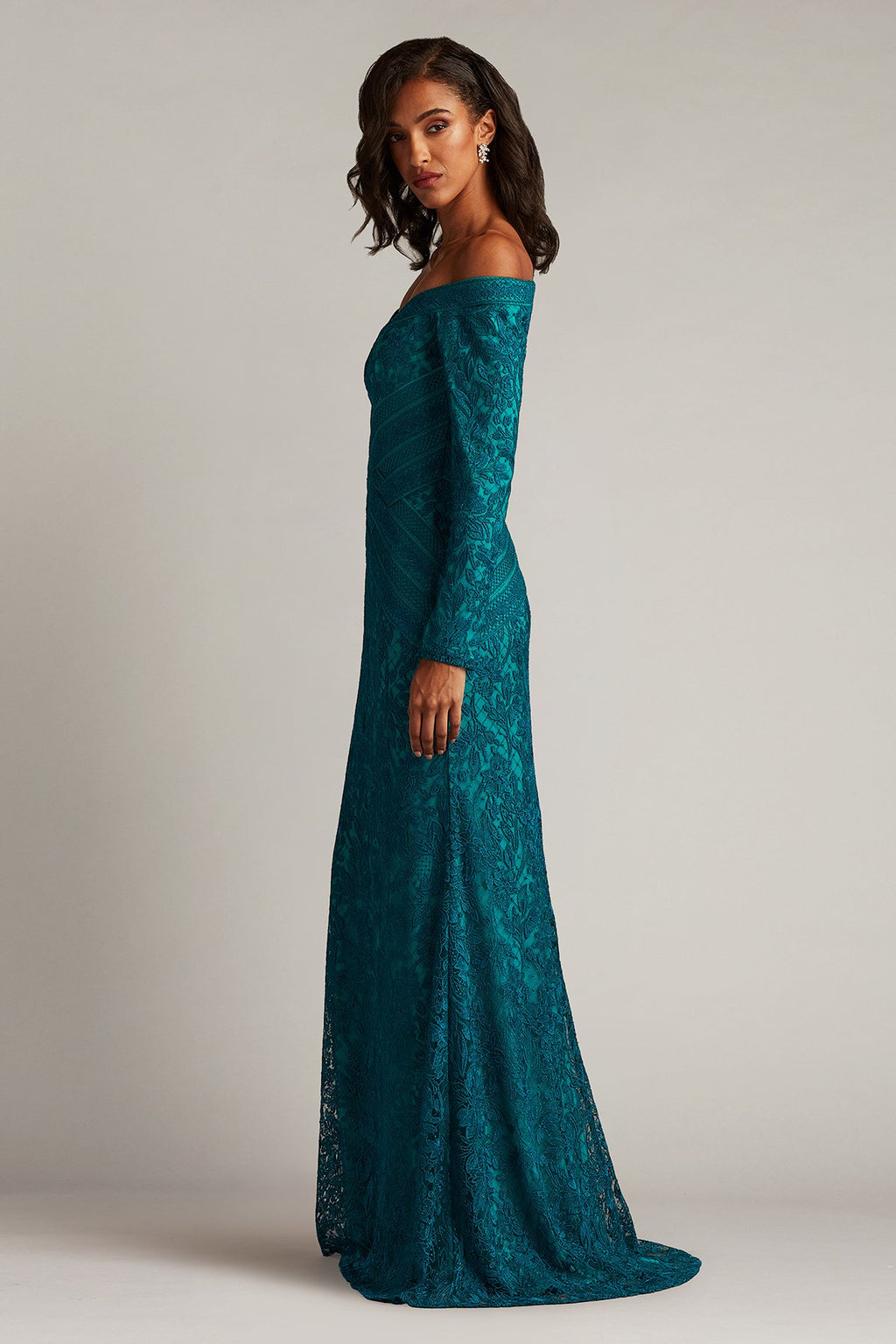 Ishana Off-Shoulder Embroidered Gown