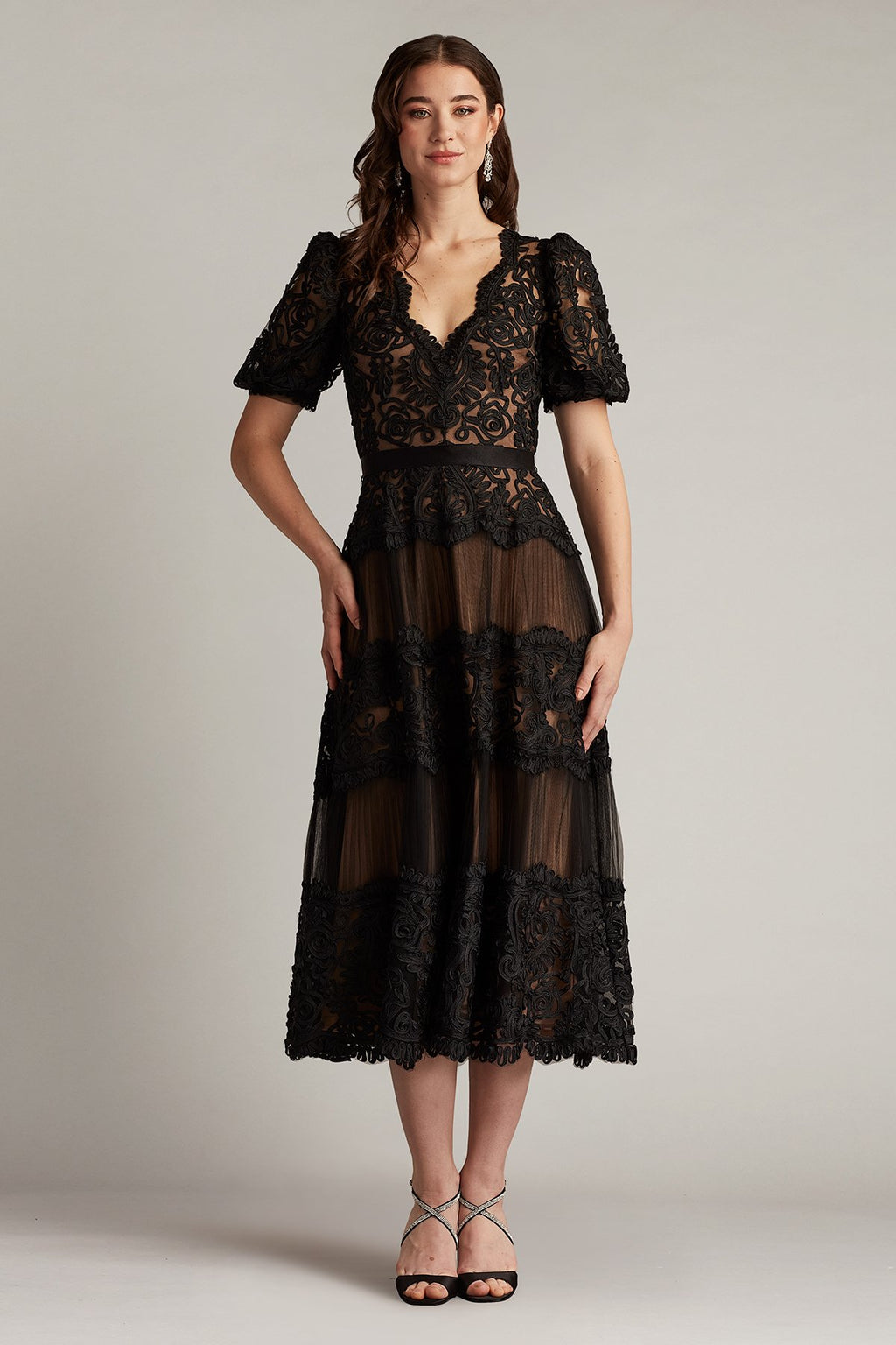 Belline Embroidered Chiffon Midi Dress Tadashi Shoji Official Online Boutique Belline Embroidered Chiffon Midi Dress Tadashi Shoji Official Online Boutique
