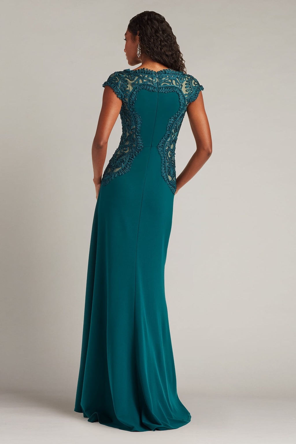 Johari Embroidered Illusion Gown