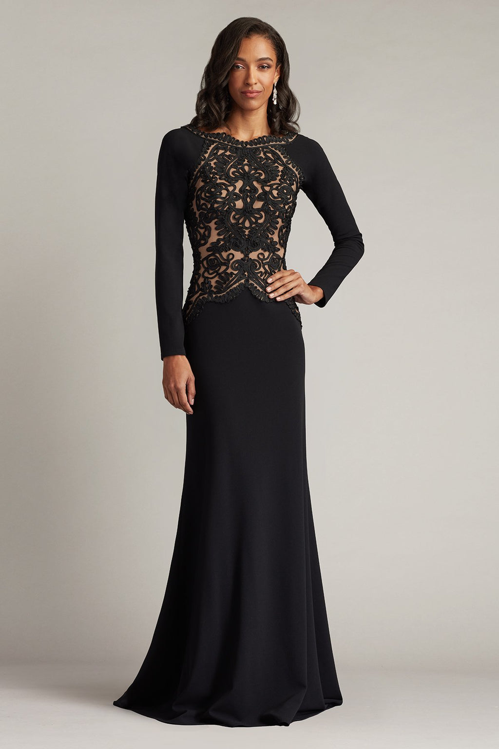 Nayana Embroidered Crepe Gown