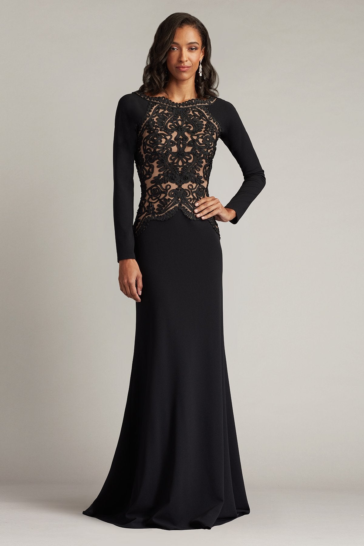 Nayana Embroidered Crepe Gown