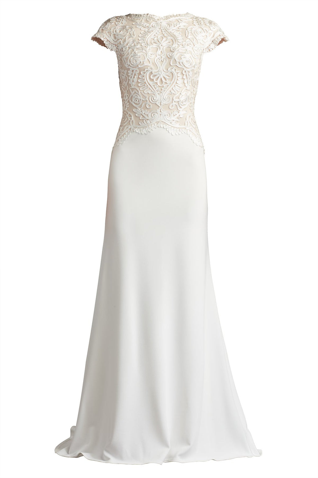Isadora Embroidered Crepe Gown