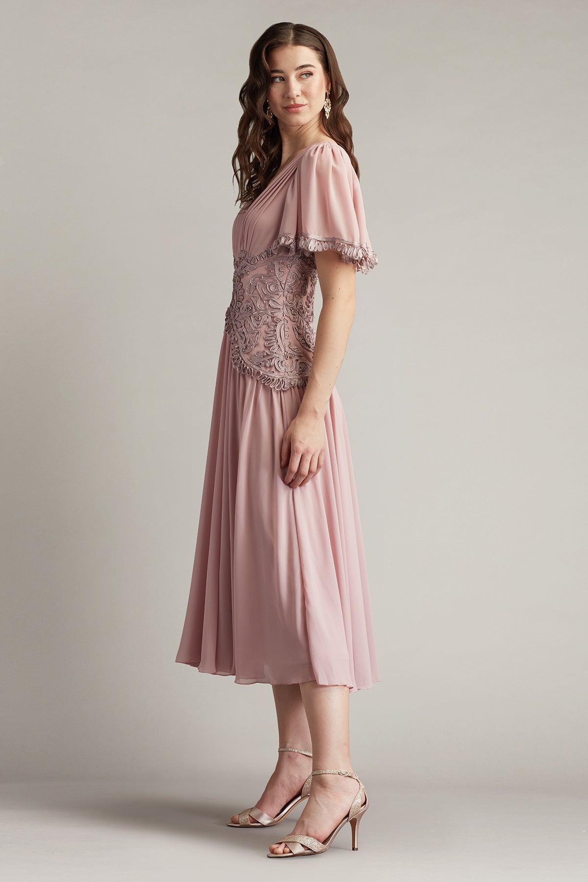 midi chiffon dress Indira Embroidered Chiffon Midi Dress – Tadashi Shoji Official Online Boutique