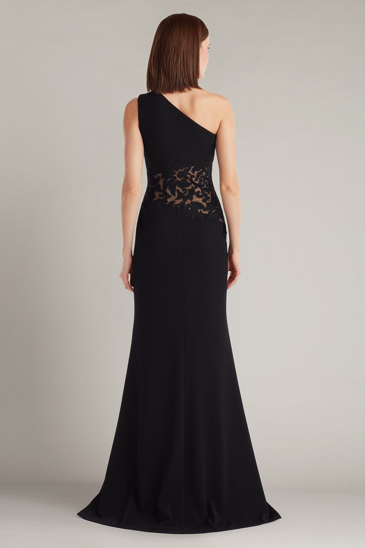 Verrier One-Shoulder Illusion Gown