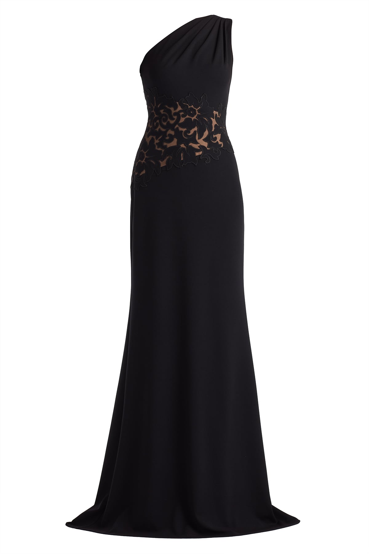 Verrier One-Shoulder Illusion Gown