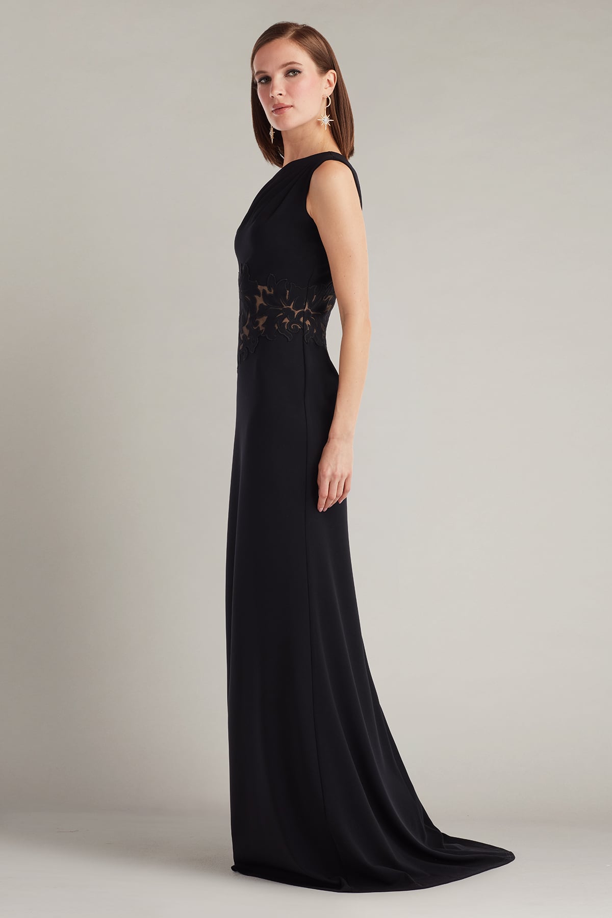 Verrier One-Shoulder Illusion Gown – Tadashi Shoji Official Online