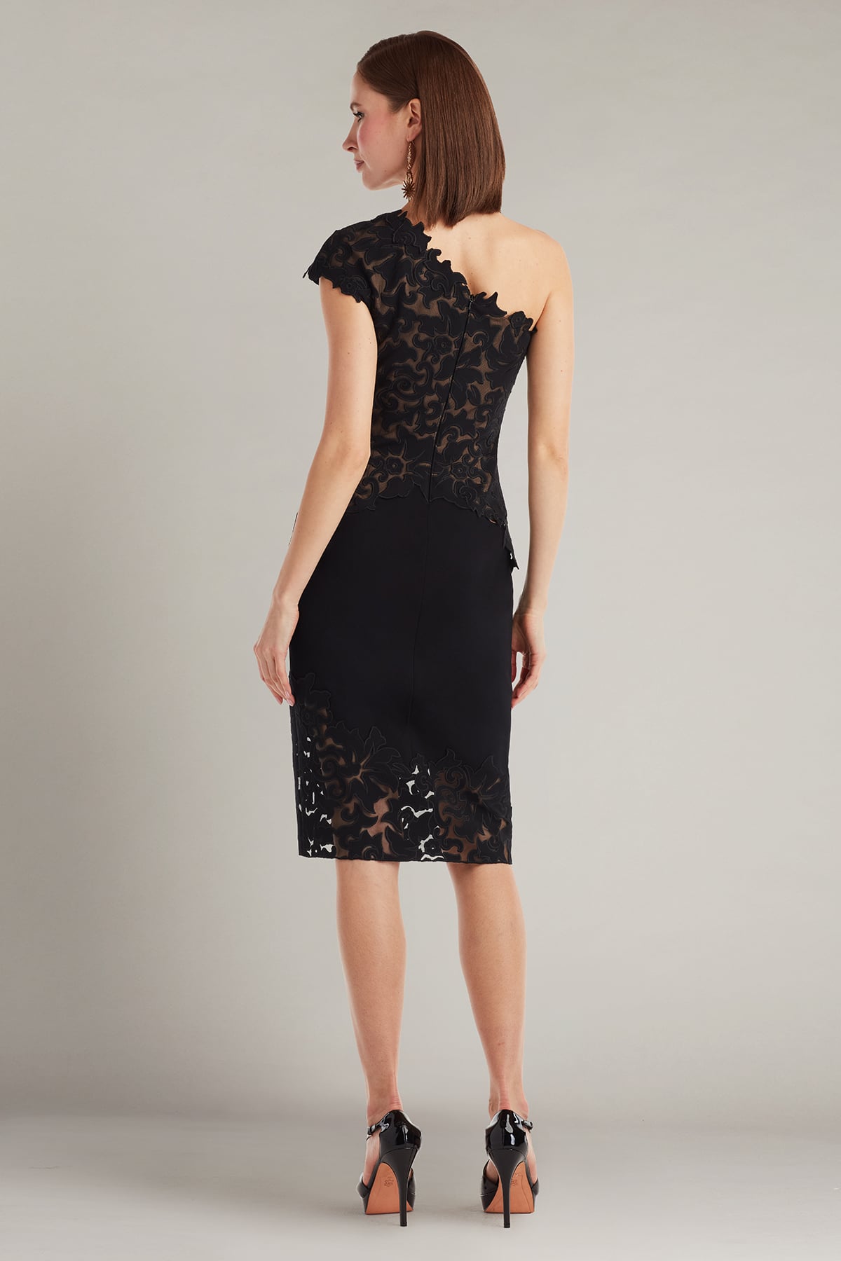 Rinelle Laser-Cut Crepe Dress