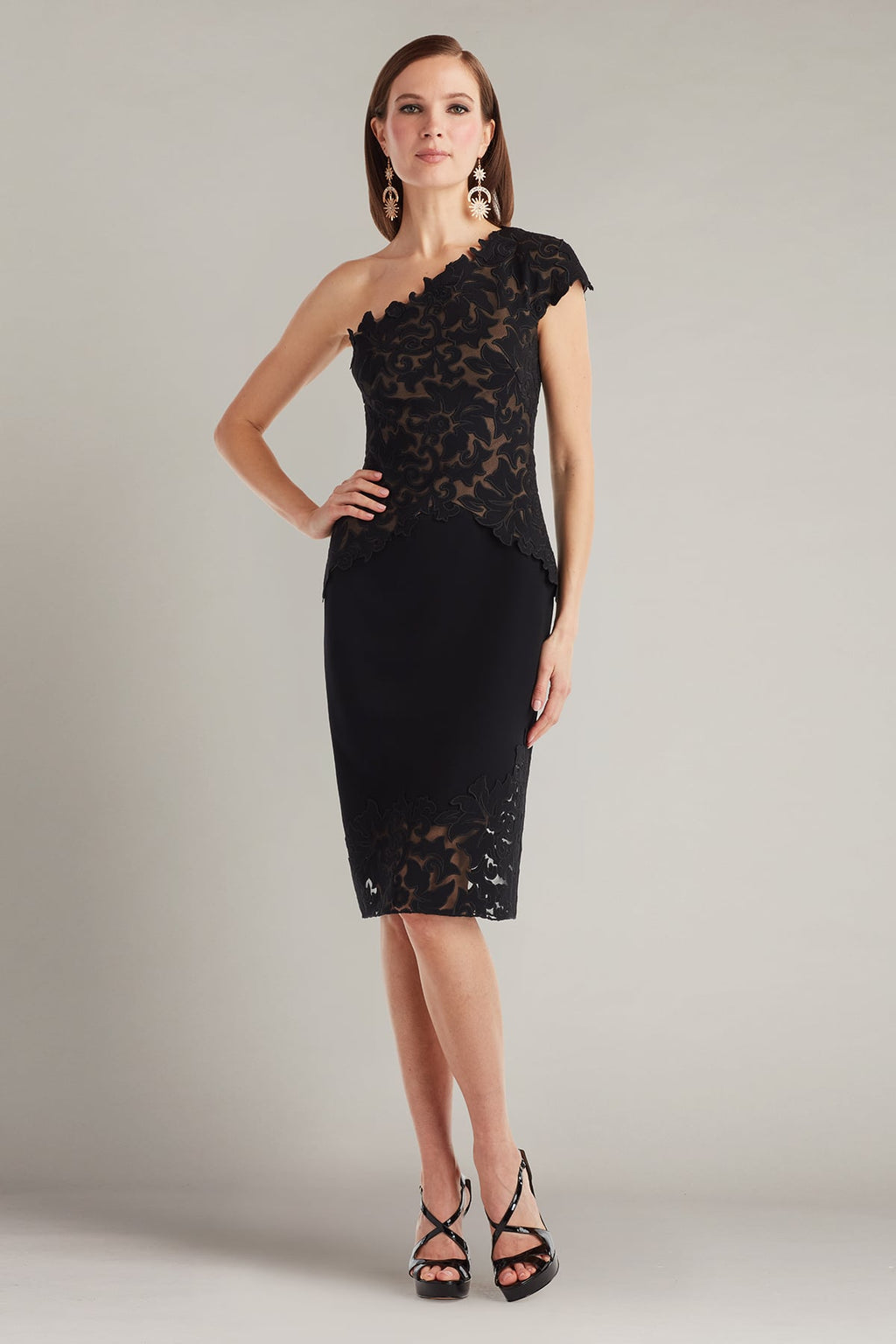 Rinelle Laser-Cut Crepe Dress