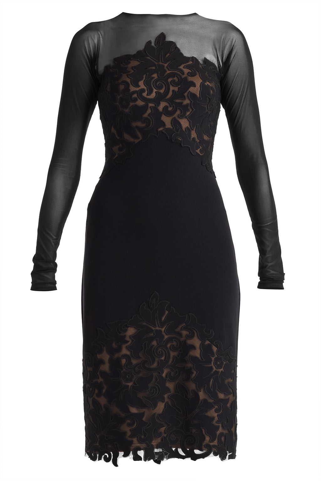Calia Laser-Cut Crepe Dress